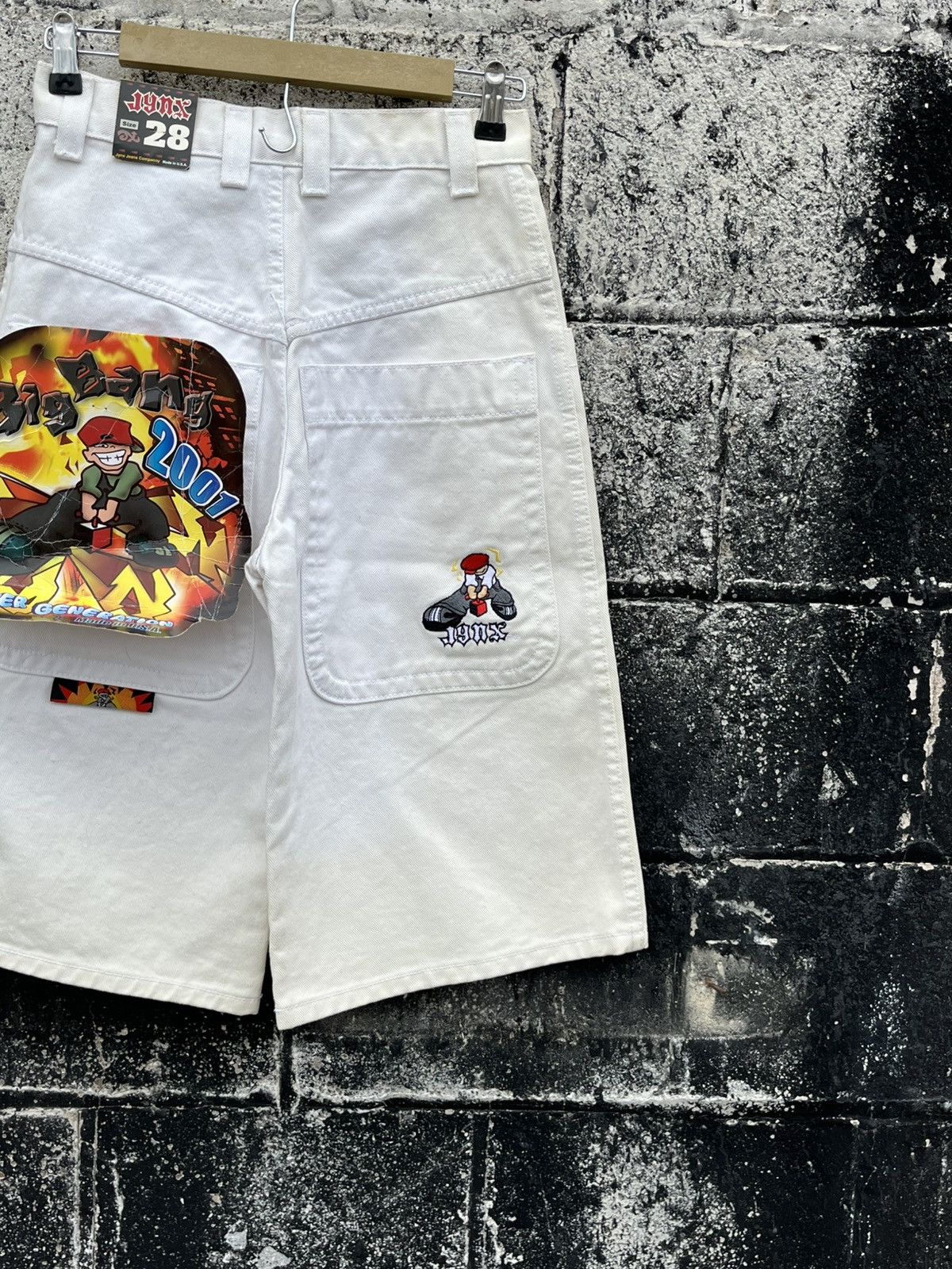 JNCO Y2K Jnco style Jynx baggy embroidered jorts rare NWT hype Size US 26 / EU 42 - 2 Thumbnail