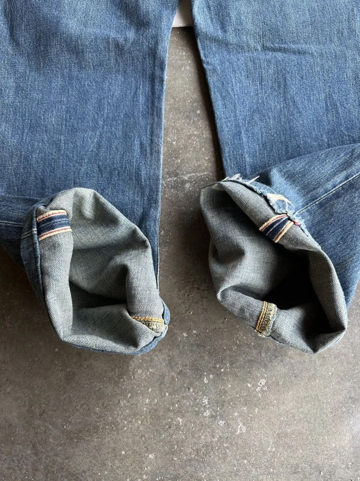 Self Edge 90’s REDLINE Vintage EDWIN 505 Jeans Leather Pai Denim Pants Size US 30 / EU 46 - 17 Thumbnail
