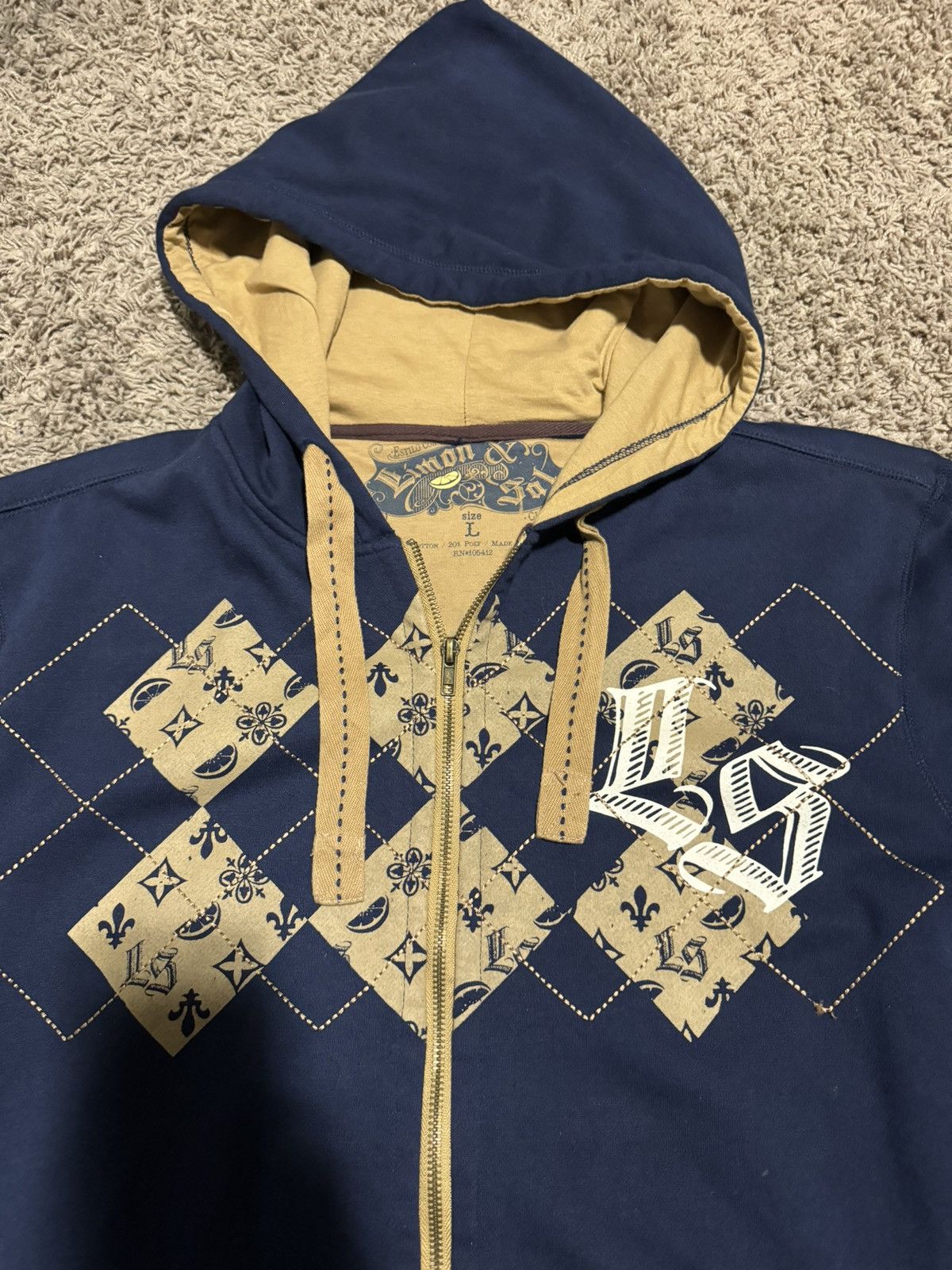 Vintage y2k zip up hoodie Size US L / EU 52-54 / 3 - 2 Thumbnail