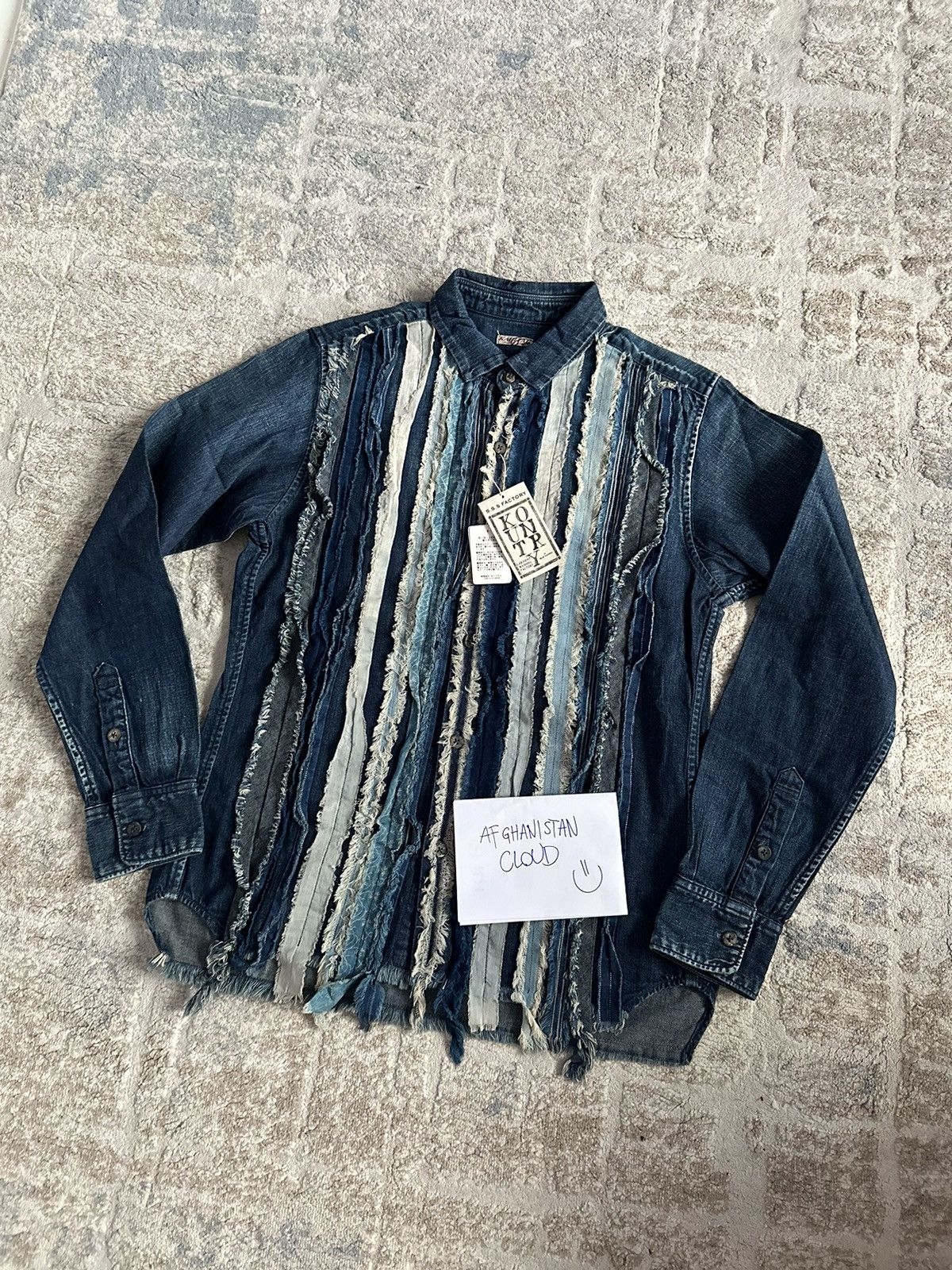 image of Kapital Hobo Denim Shirt in Desert, Men's (Size Medium)