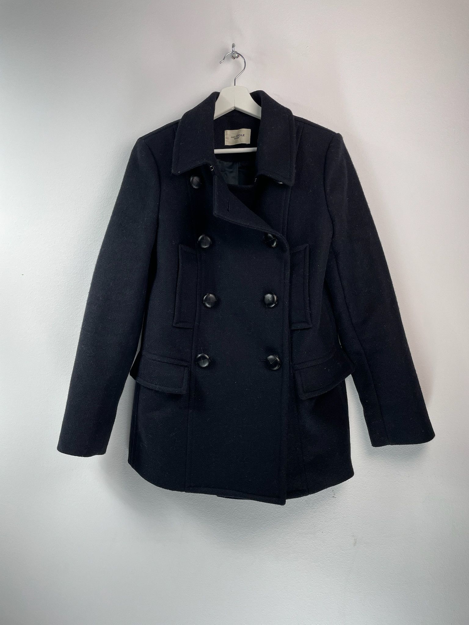 Isabel Marant Etoile black wool peacoat Size S / US 4 / IT 40 - 1 Thumbnail