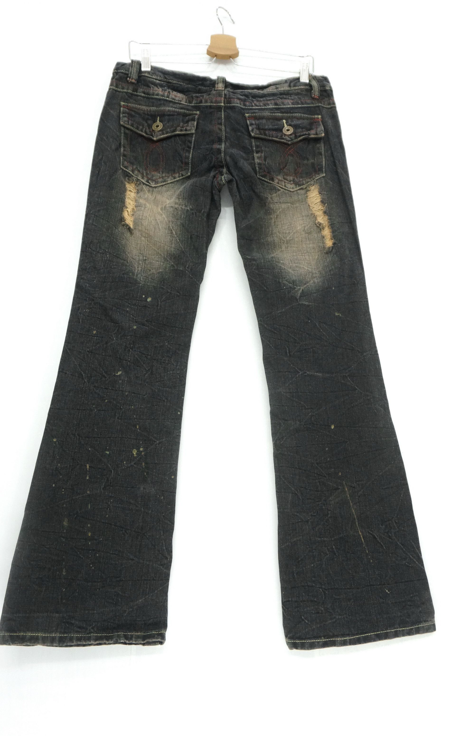 Beauty Beast Beast Japan Mud wash Flared Distressed Lowrise Jeans Size US 31 - 3 Thumbnail
