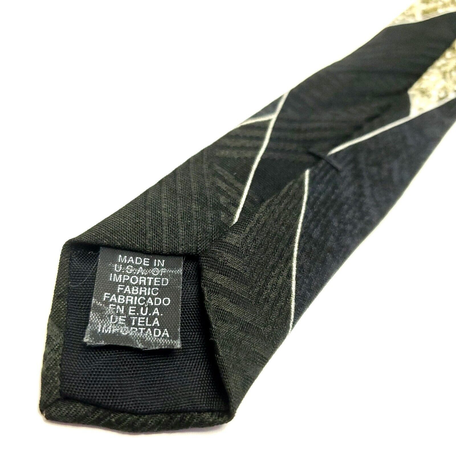 Towncraft Towncraft Silk Tie Woven Green Abstract Size ONE SIZE - 5 Thumbnail