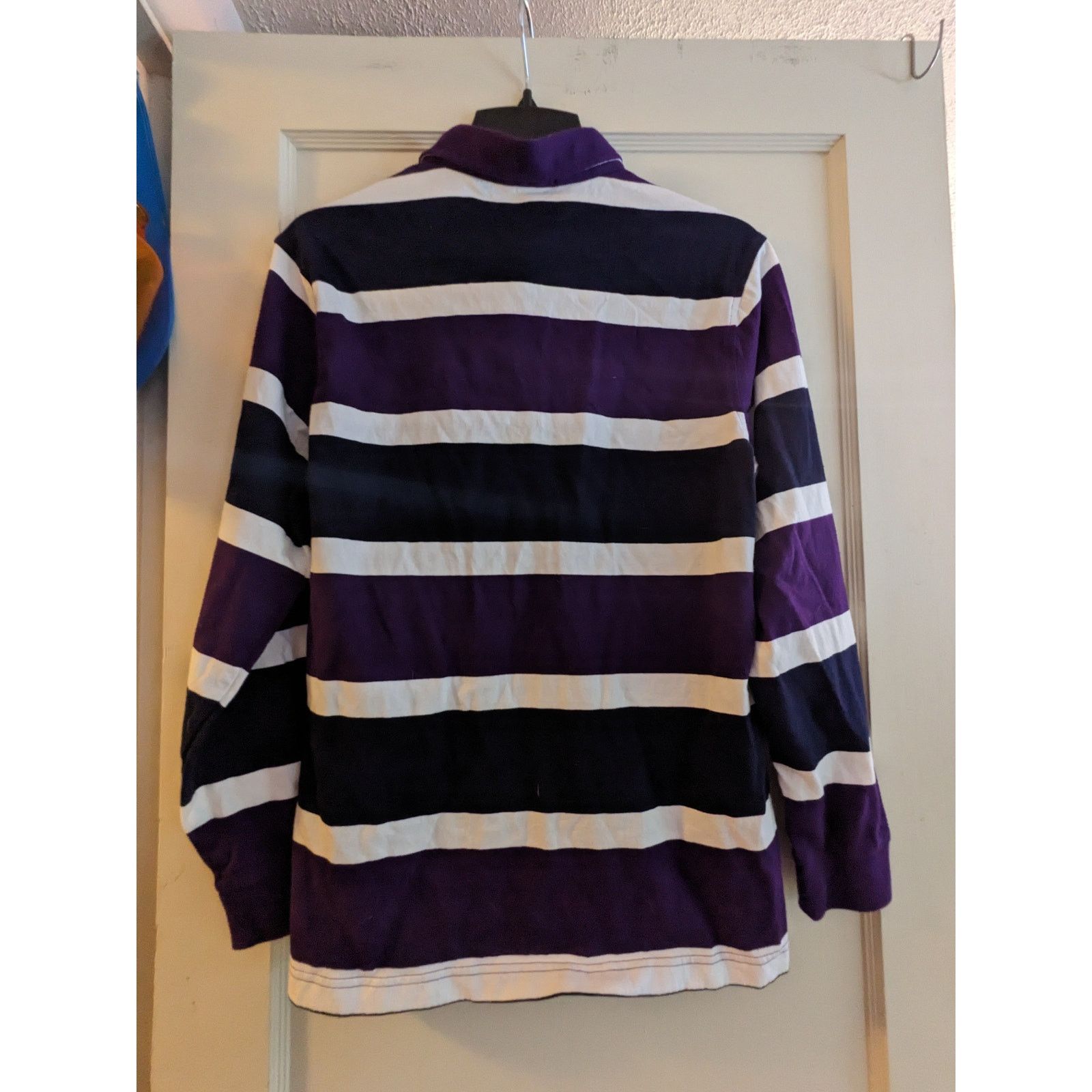 Other Michael Rene Striped Long Sleeve Polo Shirt Size US L / EU 52-54 / 3 - 3 Thumbnail