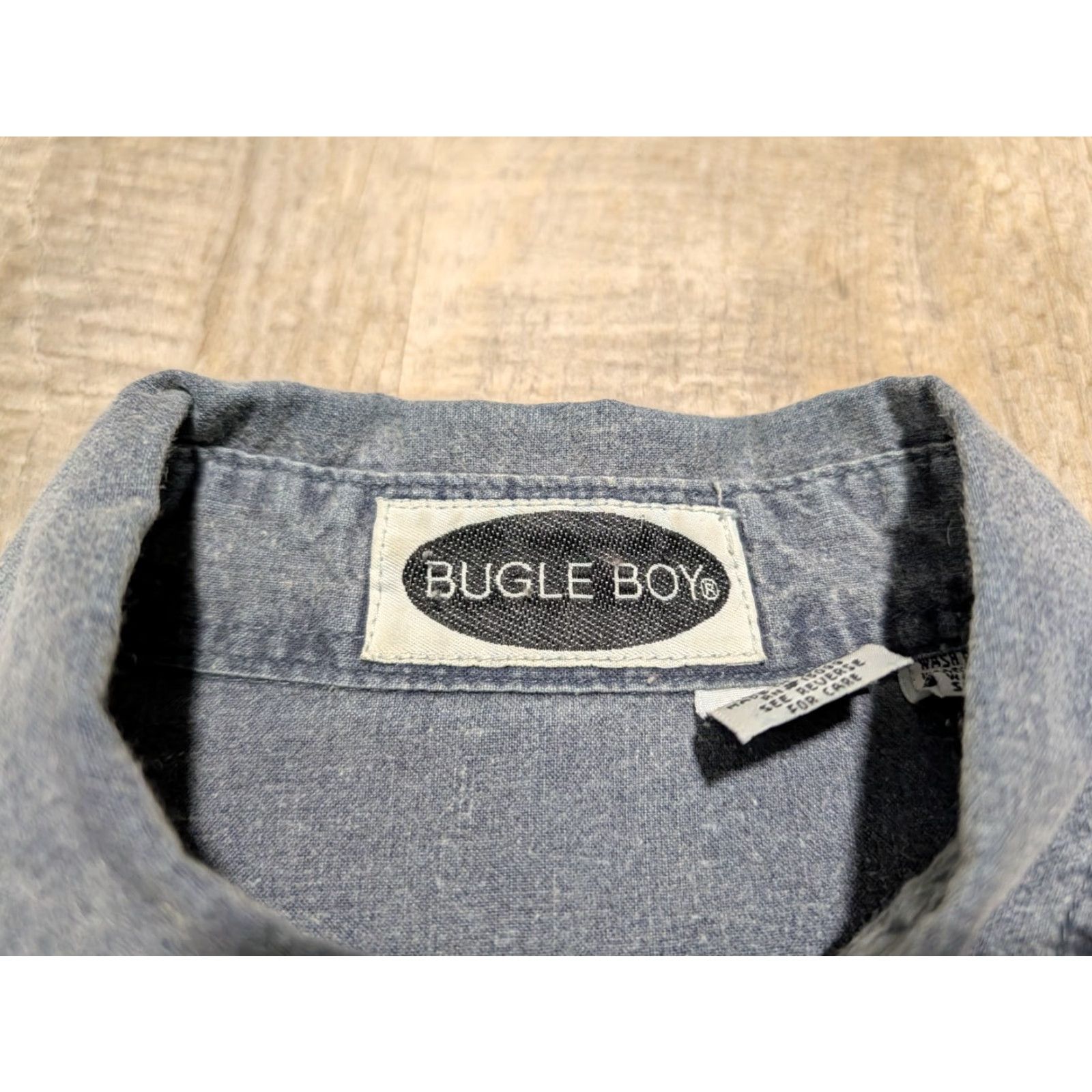 Bugle Boy VTG Bugle Boy Company Mens Short Sleeve Button Up Shirt Gray M 90s Retro Classic Logo Pockets Collared Mix Casual Size US M / EU 48-50 / 2 - 5 Thumbnail