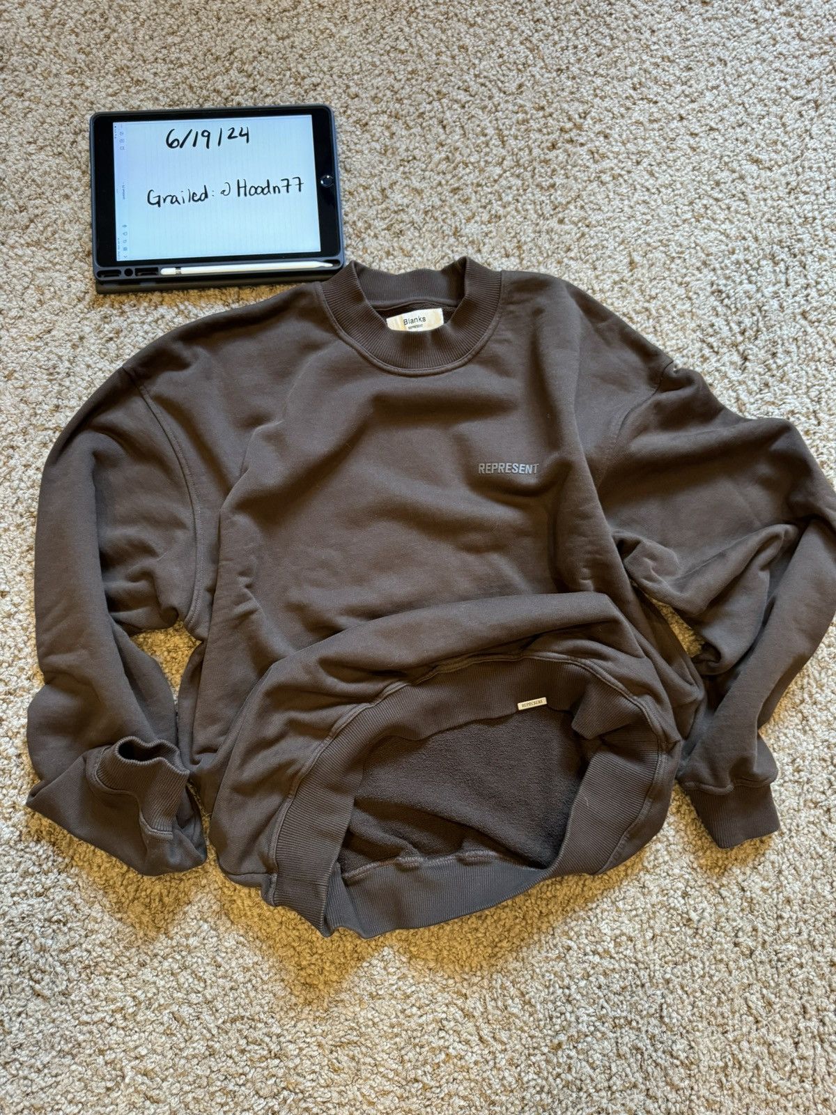 Represent Clo. Represent Blanks Sweatshirt - Size M Size US M / EU 48-50 / 2 - 1 Thumbnail
