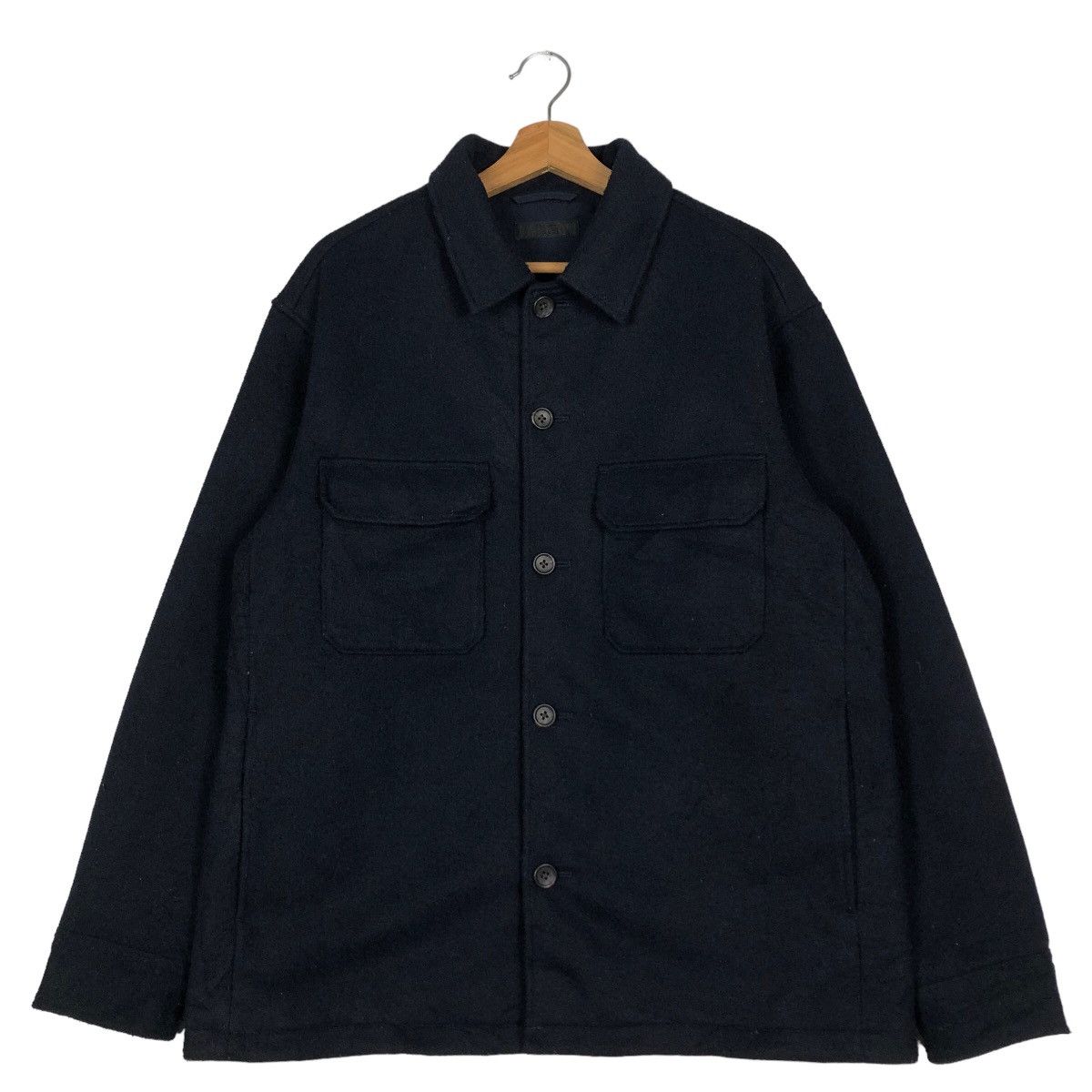 Japanese Brand 🔥Vintage Wool Chore Jacket Uniqlo Japan Issey Miyake Size US L / EU 52-54 / 3 - 1 Thumbnail