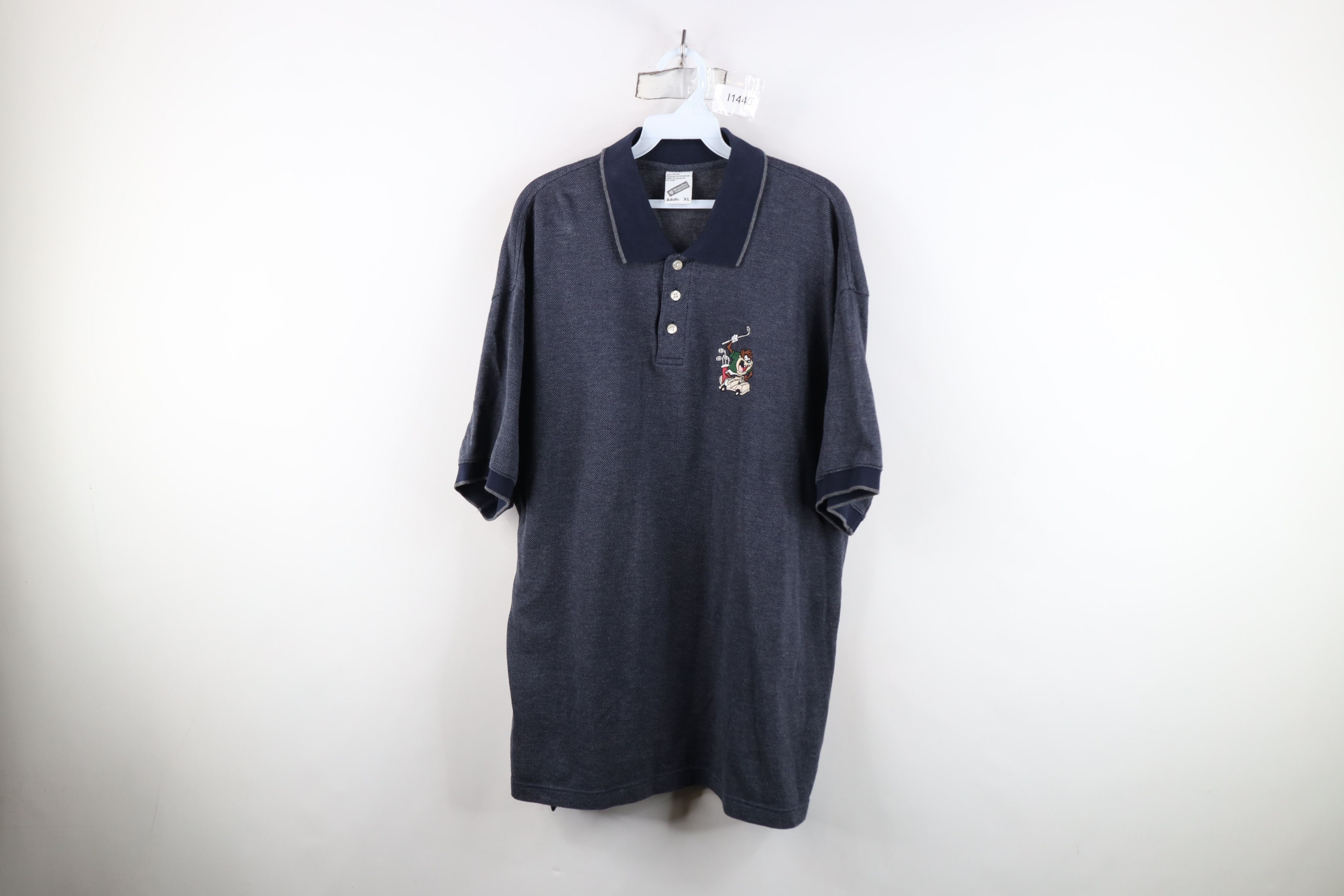 Vintage Vintage 90s Warner Bros Tazmanian Devil Taz Golf Polo Shirt Size US XL / EU 56 / 4 - 1 Thumbnail