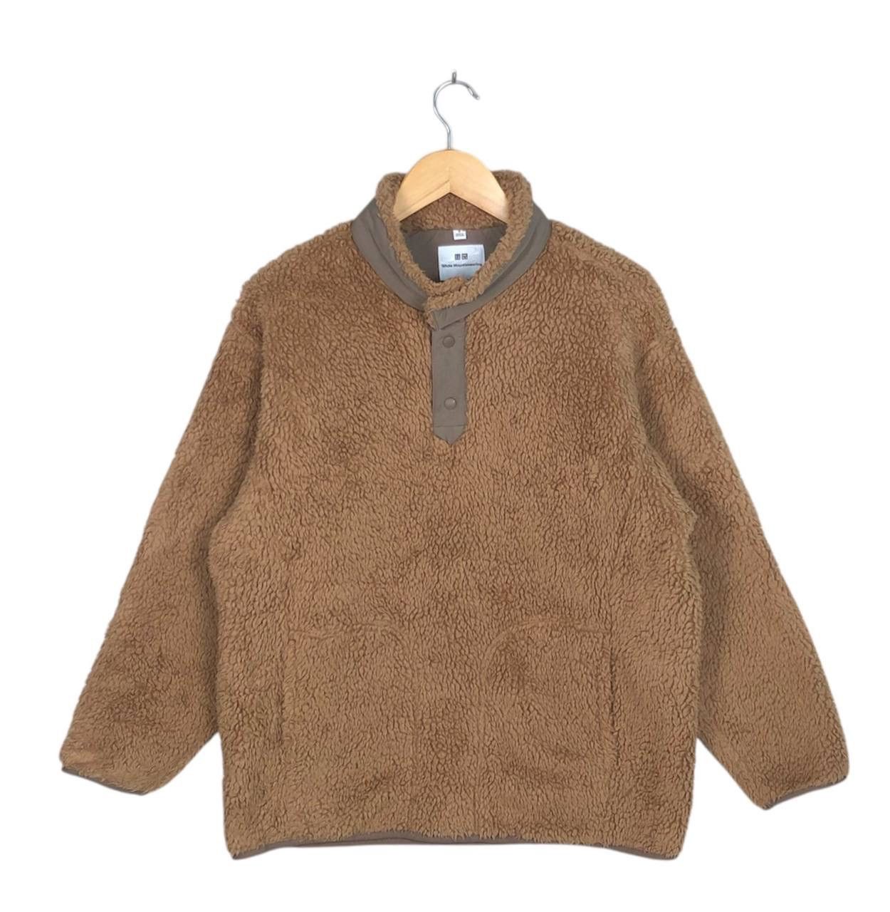 White Mountaineering X Uniqlo Brown Sherpa Faux Fur Jacket