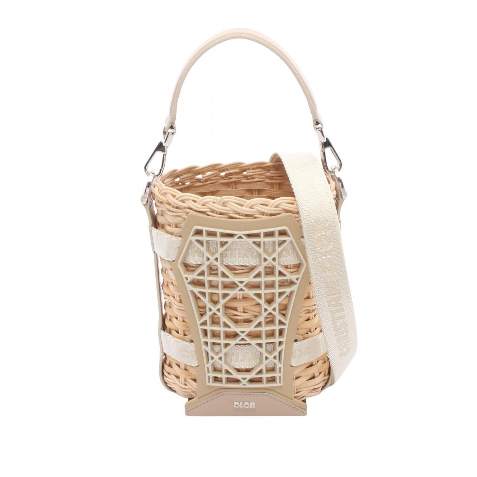 Dior Raffia and Leather Sahara Wicker Basket Bucket Bag Size ONE SIZE - 1 Thumbnail