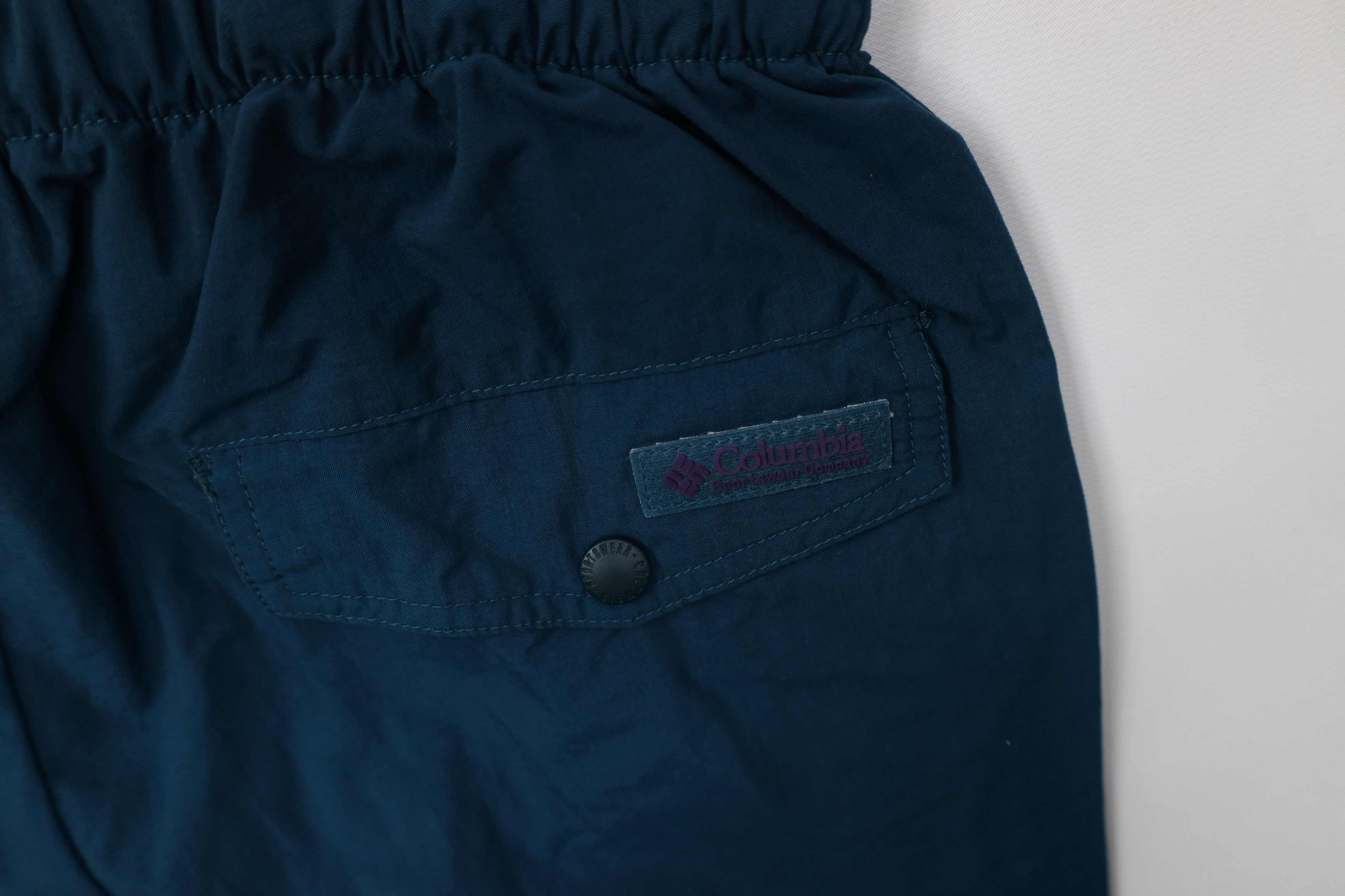 Columbia Vintage 90s Columbia Belted Windbreaker Joggers Pants Teal Size US 32 / EU 48 - 13 Thumbnail