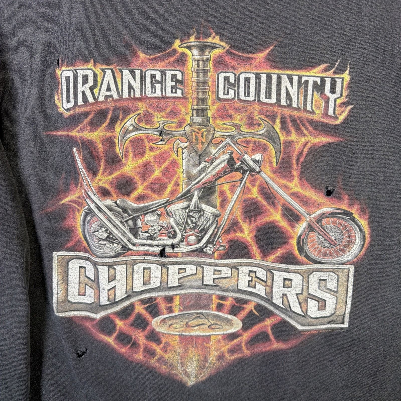 West Coast Choppers Vintage Orange County Choppers Shirt Mens XL 90s Long Sleeve Size US XL / EU 56 / 4 - 2 Thumbnail