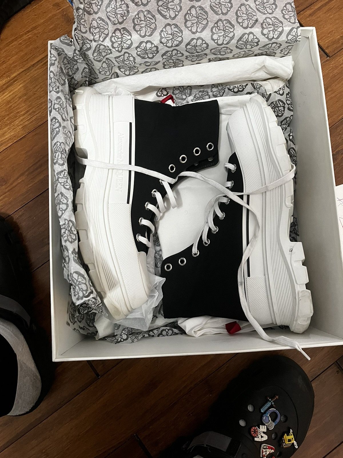 Alexander McQueen Black and white Alexander mcqeen boots. Size US 10.5 / EU 43-44 - 3 Thumbnail