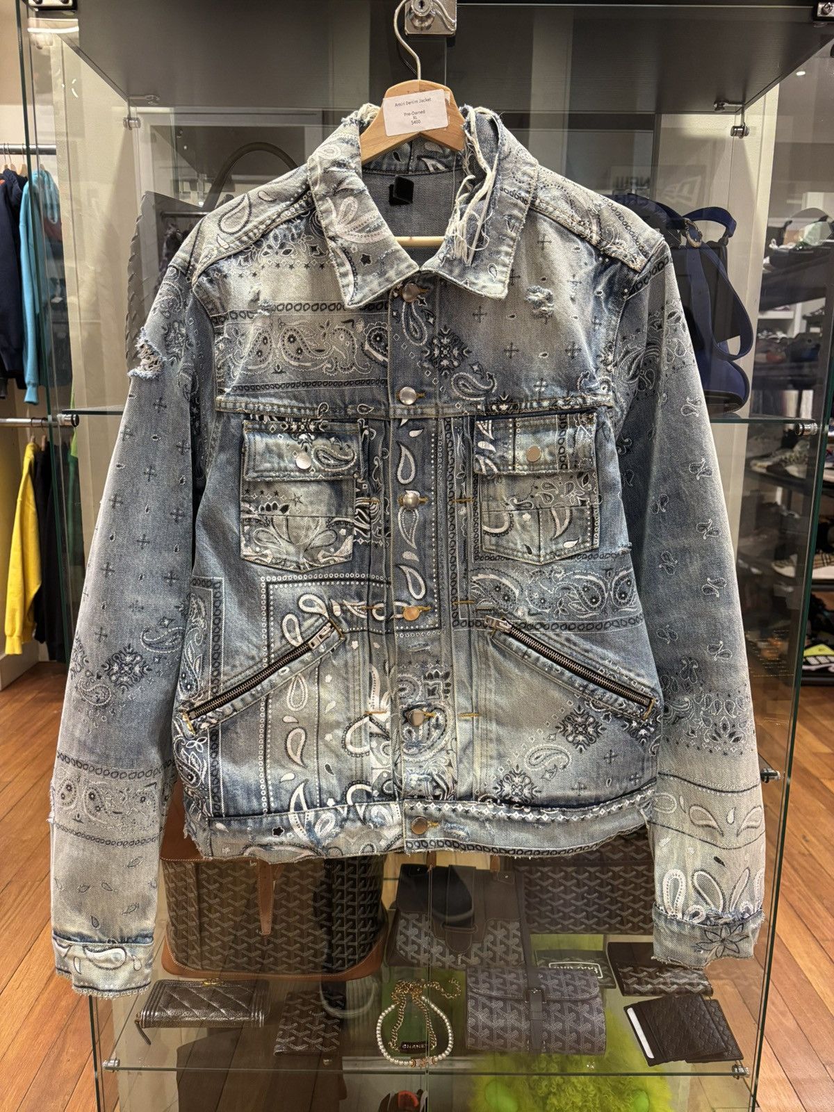 Amiri Amiri Paisley Denim Jacket Size US XL / EU 56 / 4 - 1 Thumbnail