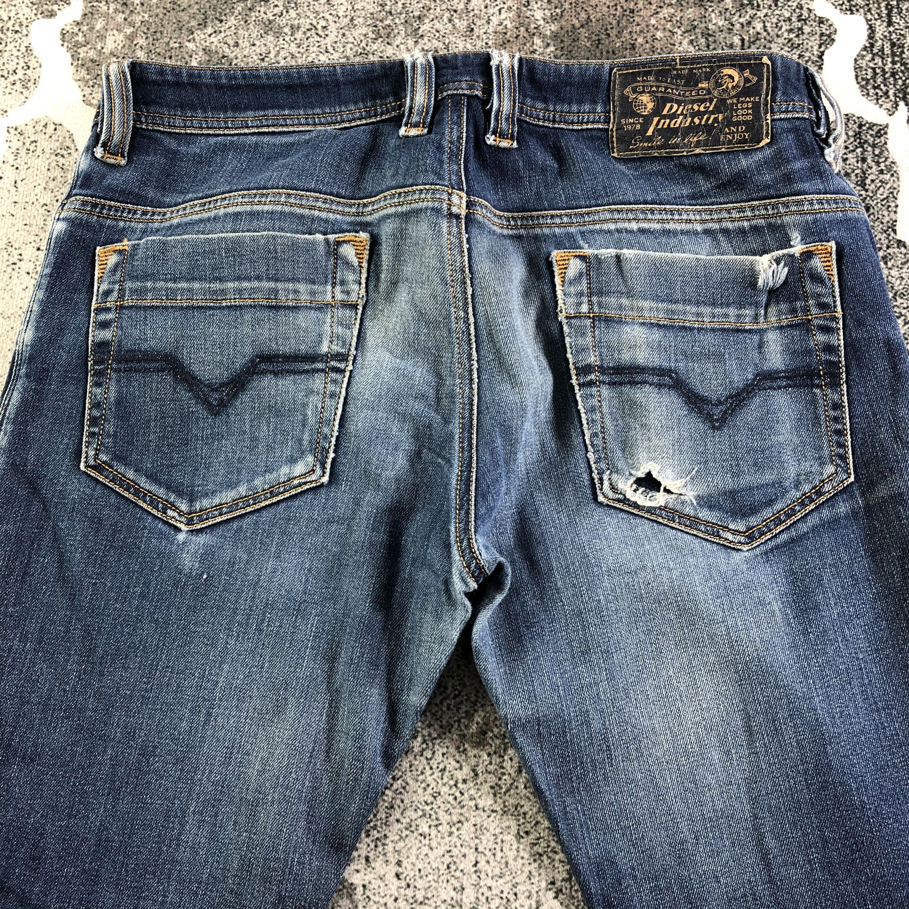 Diesel Diesel Safado Jeans Distressed Denim KJ2236 Size US 31 - 4 Thumbnail
