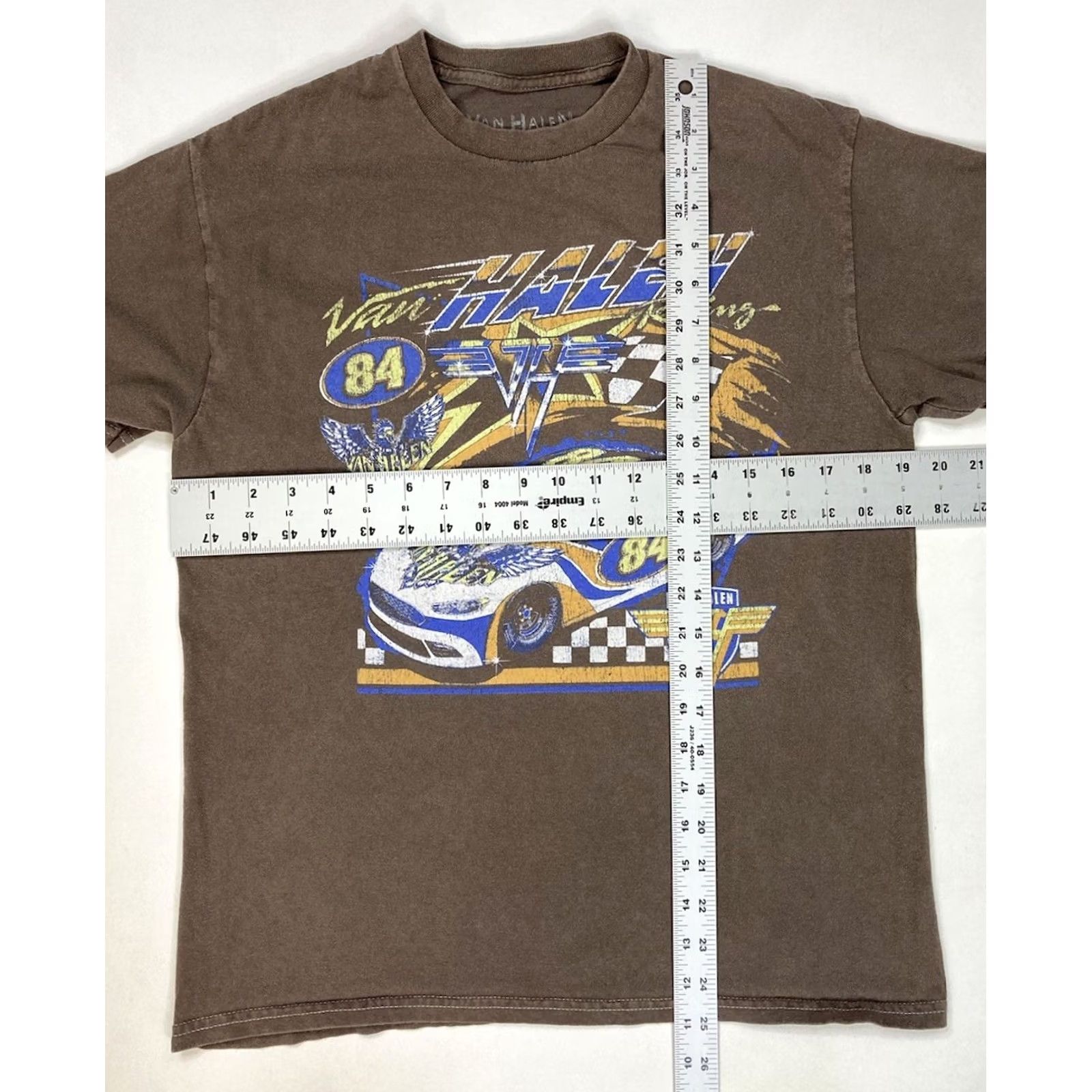 Vintage Van Halen T-Shirt Women Medium Brown Short Sleeve Music Shirt Size M / US 6-8 / IT 42-44 - 5 Thumbnail