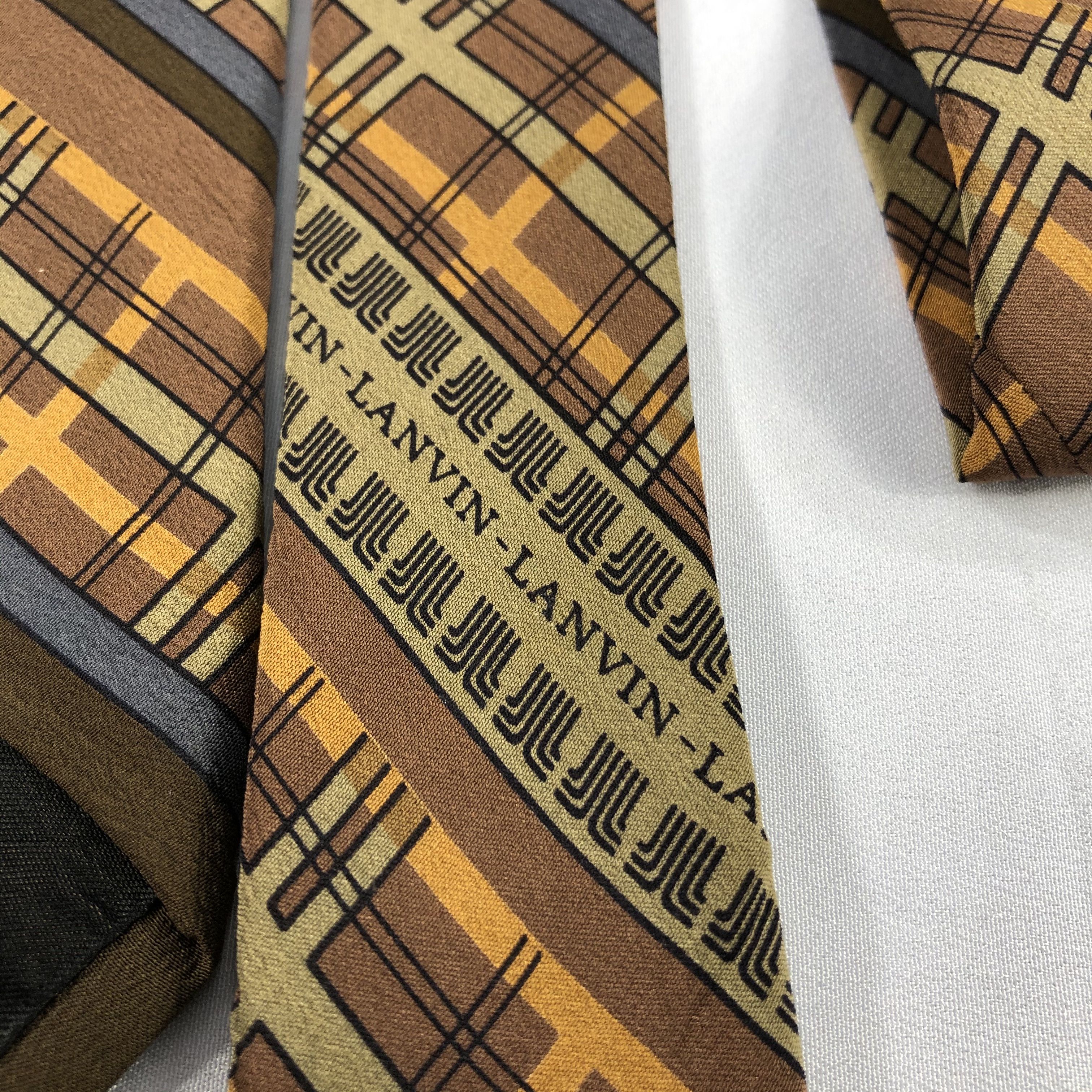 Lanvin × Vintage Lanvin Silk Neck Ties T65 Size ONE SIZE - 5 Thumbnail