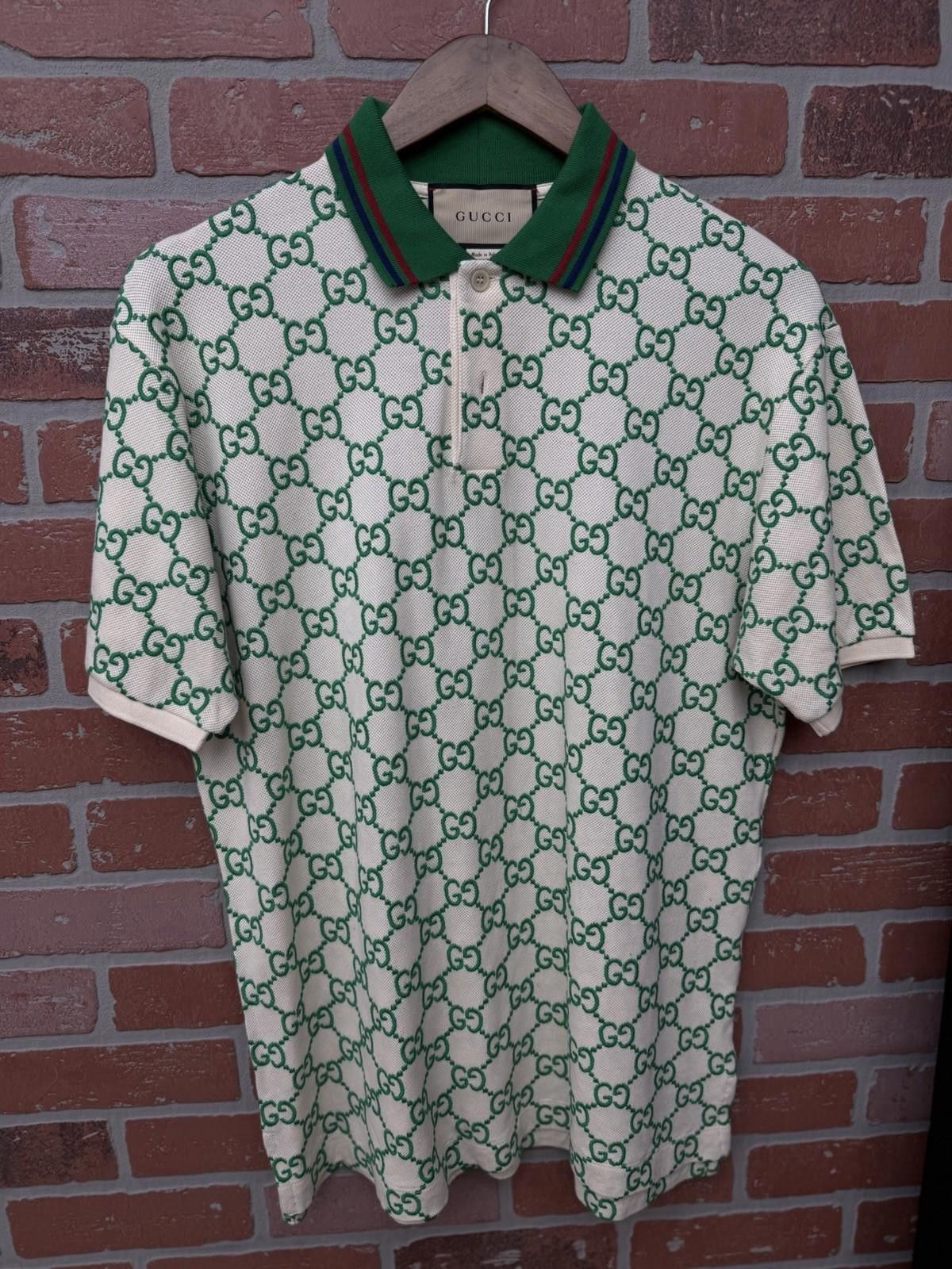 Gucci Gucci Polo T Shirt Green Gucci Logo Size Medium $850 Retail Size US M / EU 48-50 / 2 - 3 Thumbnail