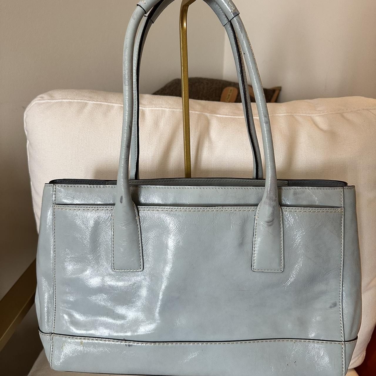 Coach Coach Sky Blue Patent Leather Front Pocket Tote Size ONE SIZE - 7 Thumbnail