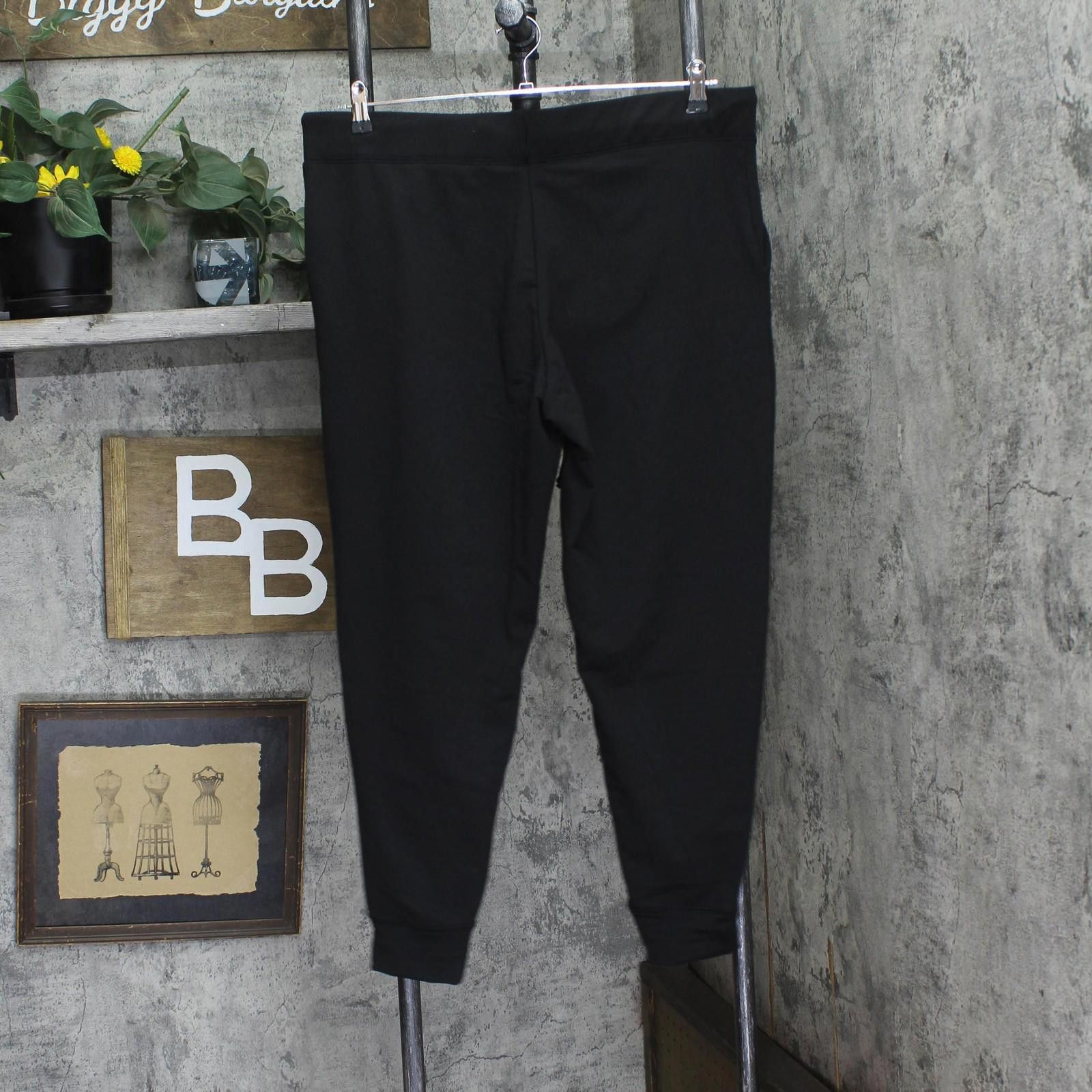 Other New Ny Collection Plus Size Fleece Knit Sweatpants Black 1x Size 40" / US 18 - 2 Thumbnail