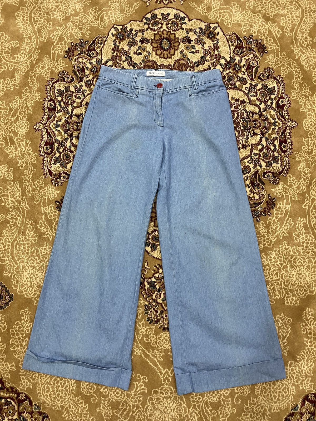 See by Chloe See by Chloe Wide Leg Jean Size 27" / US 4 / IT 40 - 2 Thumbnail