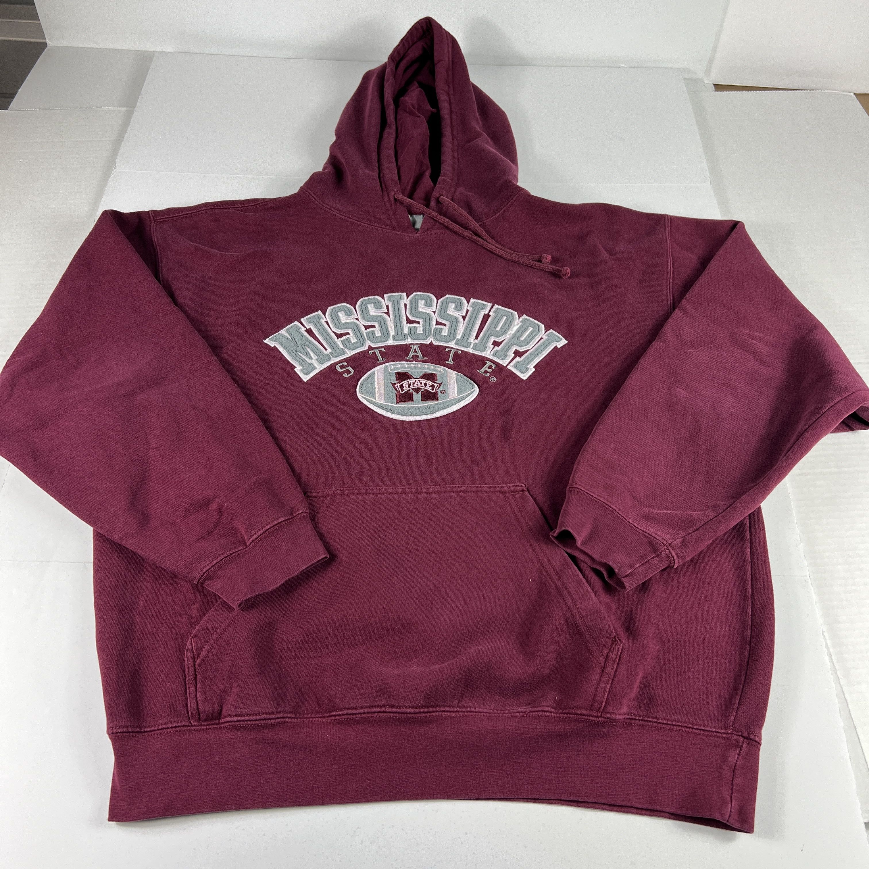 J. America × NCAA Y2K Mississippi State Bulldogs Sweatshirt Red Faded Hoodie Size US L / EU 52-54 / 3 - 1 Thumbnail