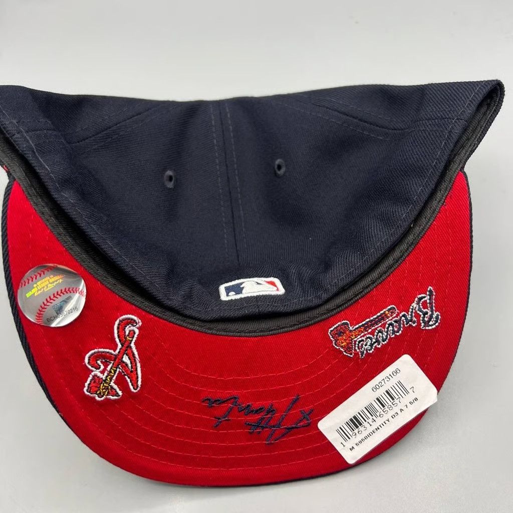 New Era Atlanta Braves Hat Men 7 5/8 Identity 59Fifty New Era Fitted Size ONE SIZE - 6 Thumbnail
