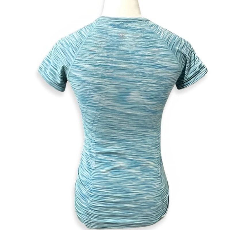 Other Athleta Activewear Top Space Dye Short Sleeve Ruched Blue XS Size XS / US 0-2 / IT 36-38 - 4 Thumbnail