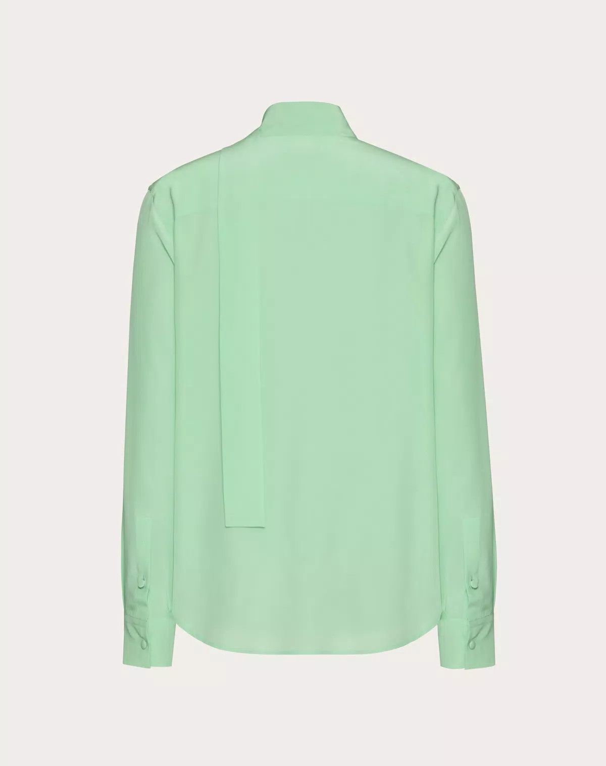 Valentino oc11z0625 Washed Silk Shirt in Light Mint Green Size US XS / EU 42 / 0 - 2 Thumbnail