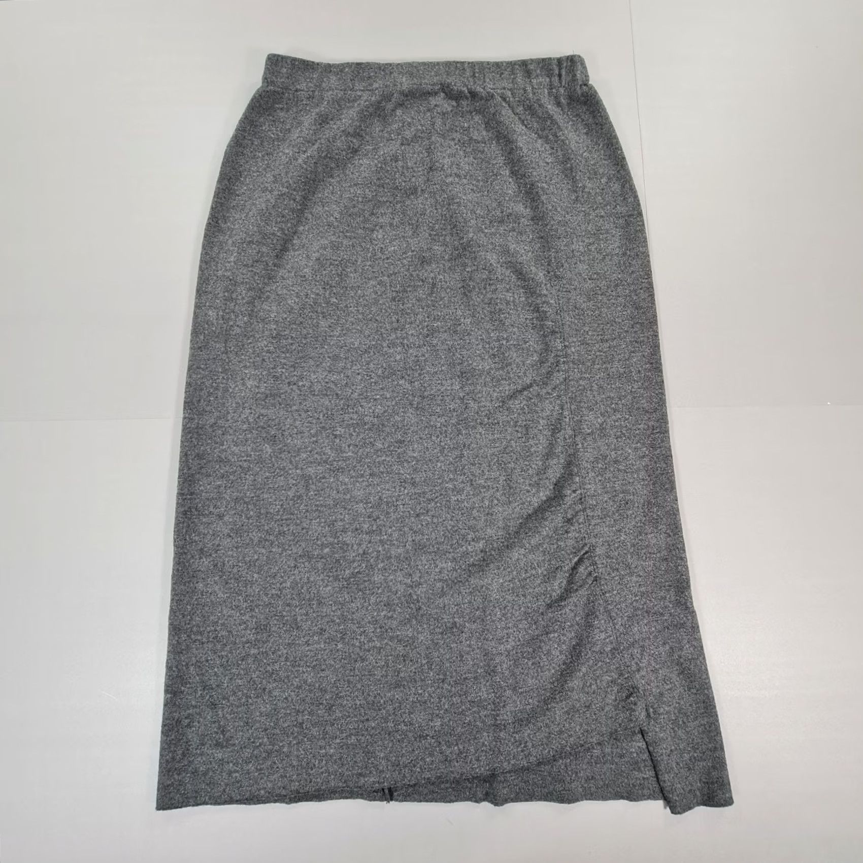 Vintage OSKA Grey Midi Wool Skirt - Comfortable Casual Knit Size 34" / US 12 / IT 48 - 2 Thumbnail