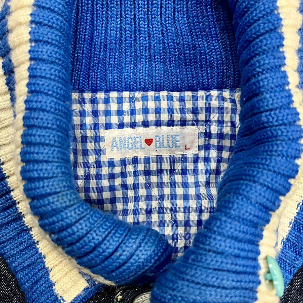 Angel Blue 2000s Angel Blue - Hybrid Knitted & Denim Jacket Size L / US 10 / IT 46 - 17 Thumbnail