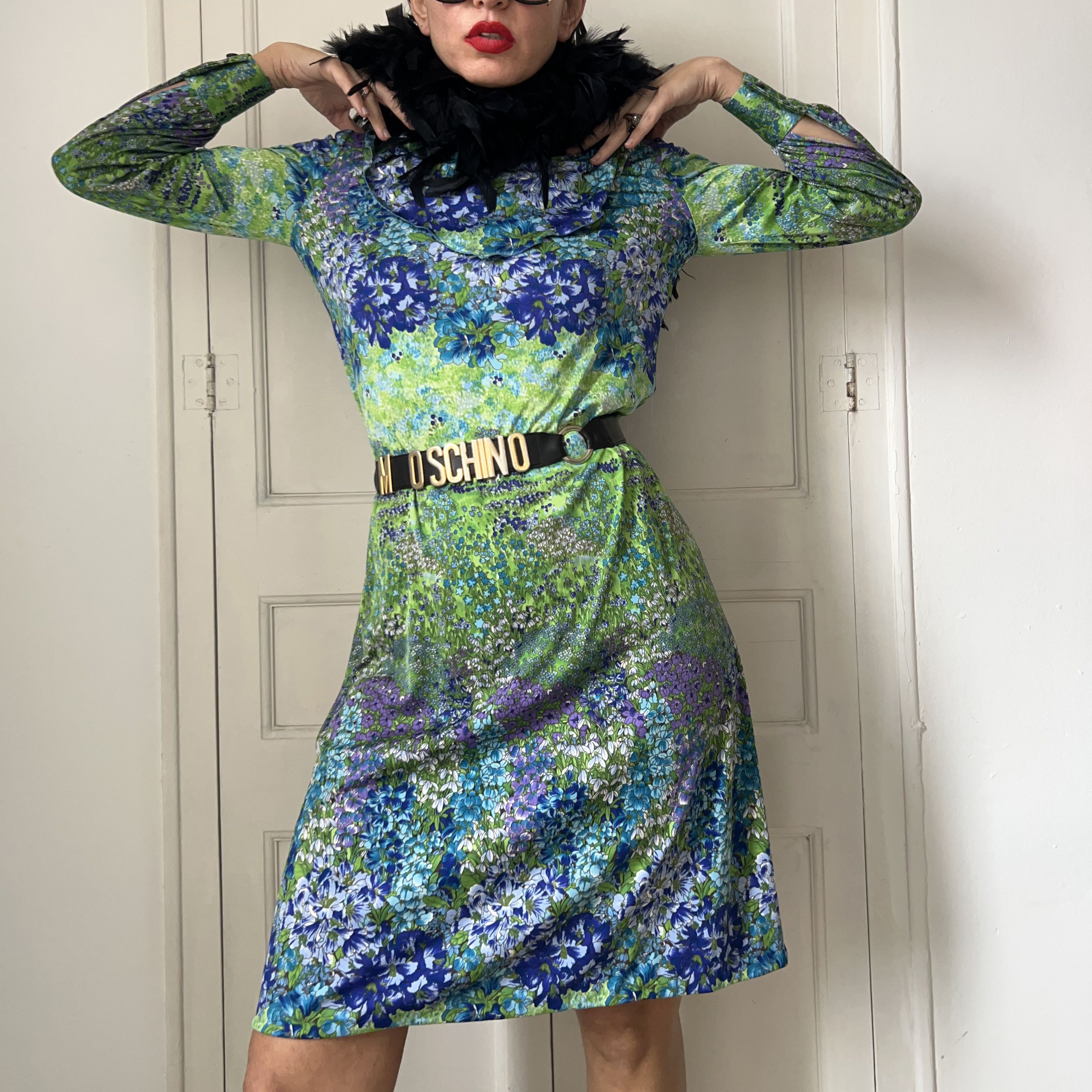 Vintage Vintage Cottagecore 70s Floral Midi Dress Size M / US 6-8 / IT 42-44 - 8 Thumbnail