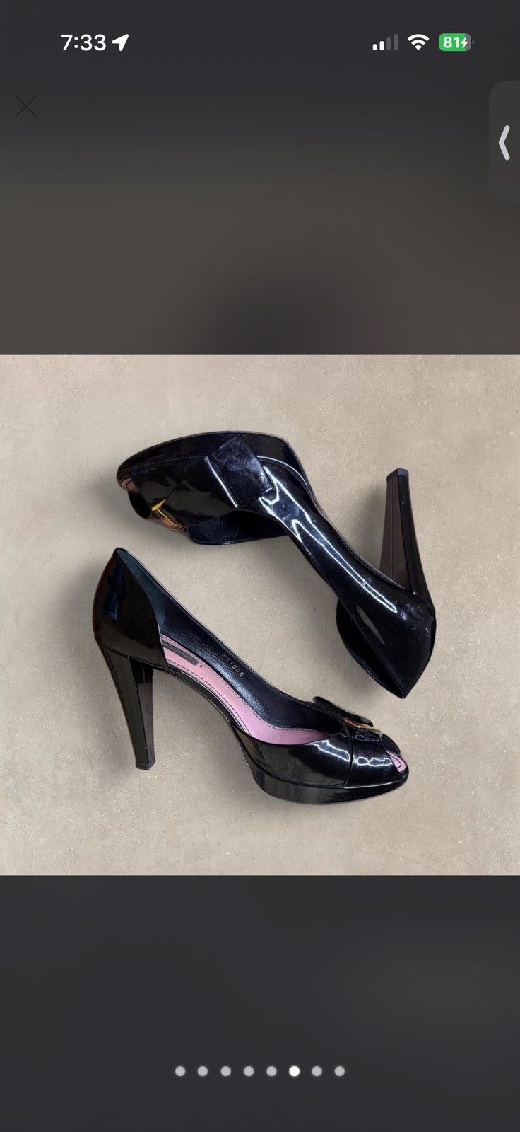 Louis Vuitton Black Patent Leather Louis Vuitton Pumps with Gold buckle Size US 9.5 / IT 39.5 - 6 Thumbnail