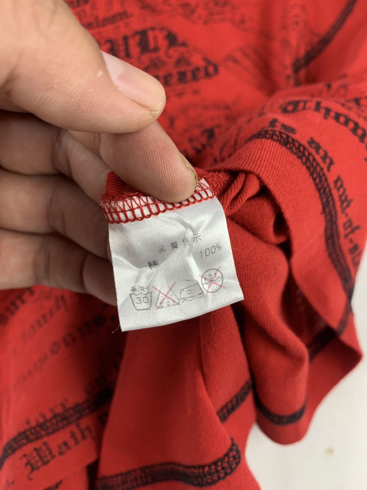 Seditionaries 2000s Gardenia Japan Red Poem Goth Graphic Contrast Tee Size M / US 6-8 / IT 42-44 - 10 Thumbnail