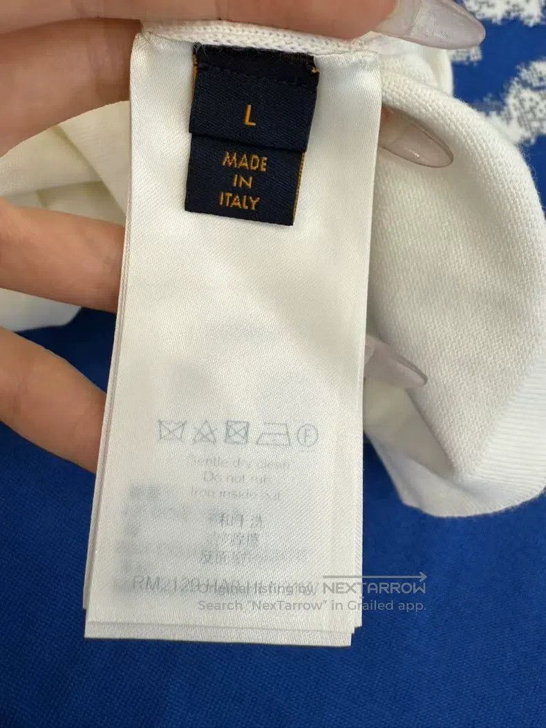 Louis Vuitton Louis Vuitton Sliding logo knitted half-sleeve T-shirt Size US L / EU 52-54 / 3 - 8 Thumbnail