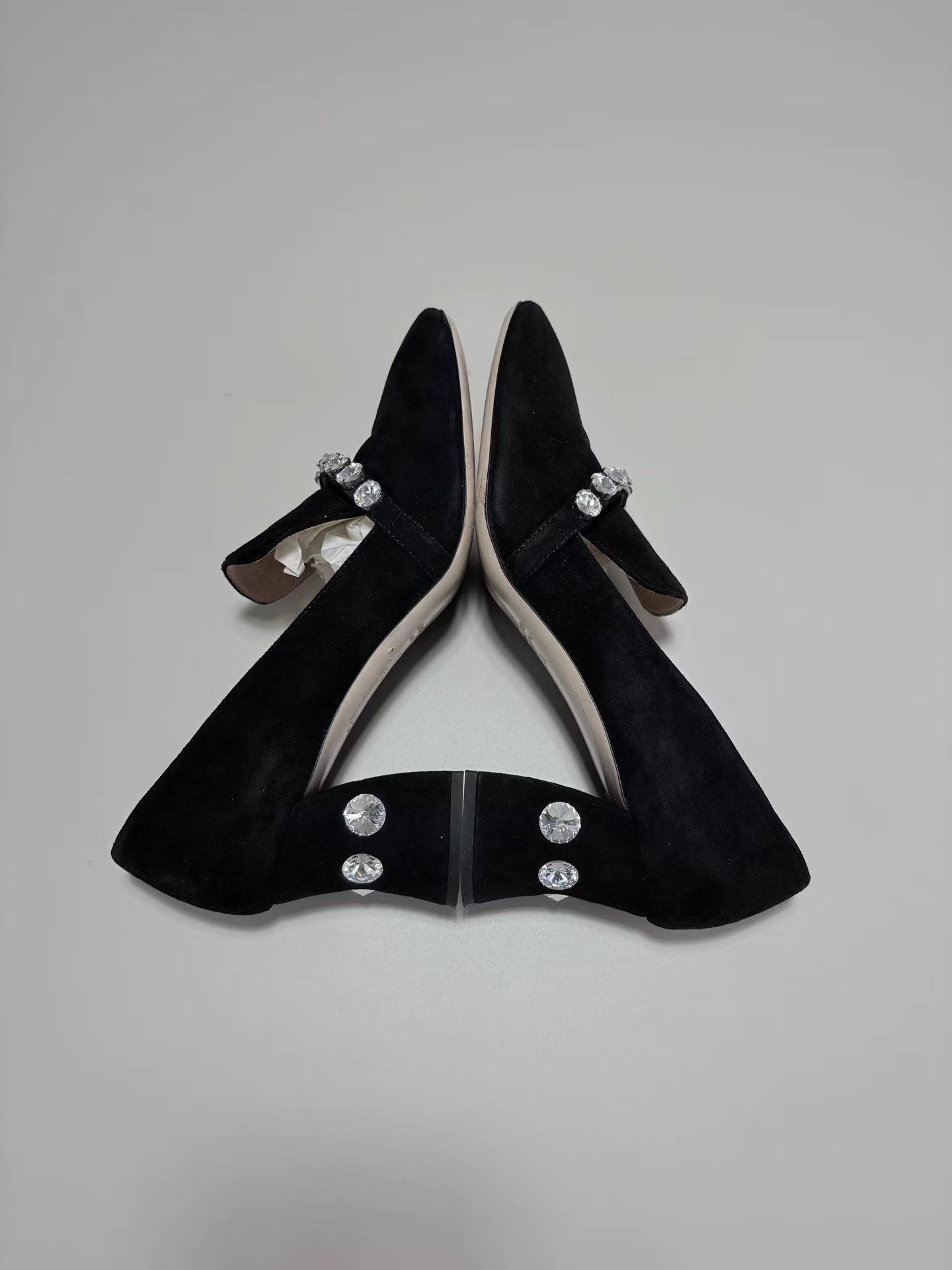 Miu Miu MIUMIU Crystal Embellished Heels K1 Size US 7.5 / IT 37.5 - 5 Thumbnail