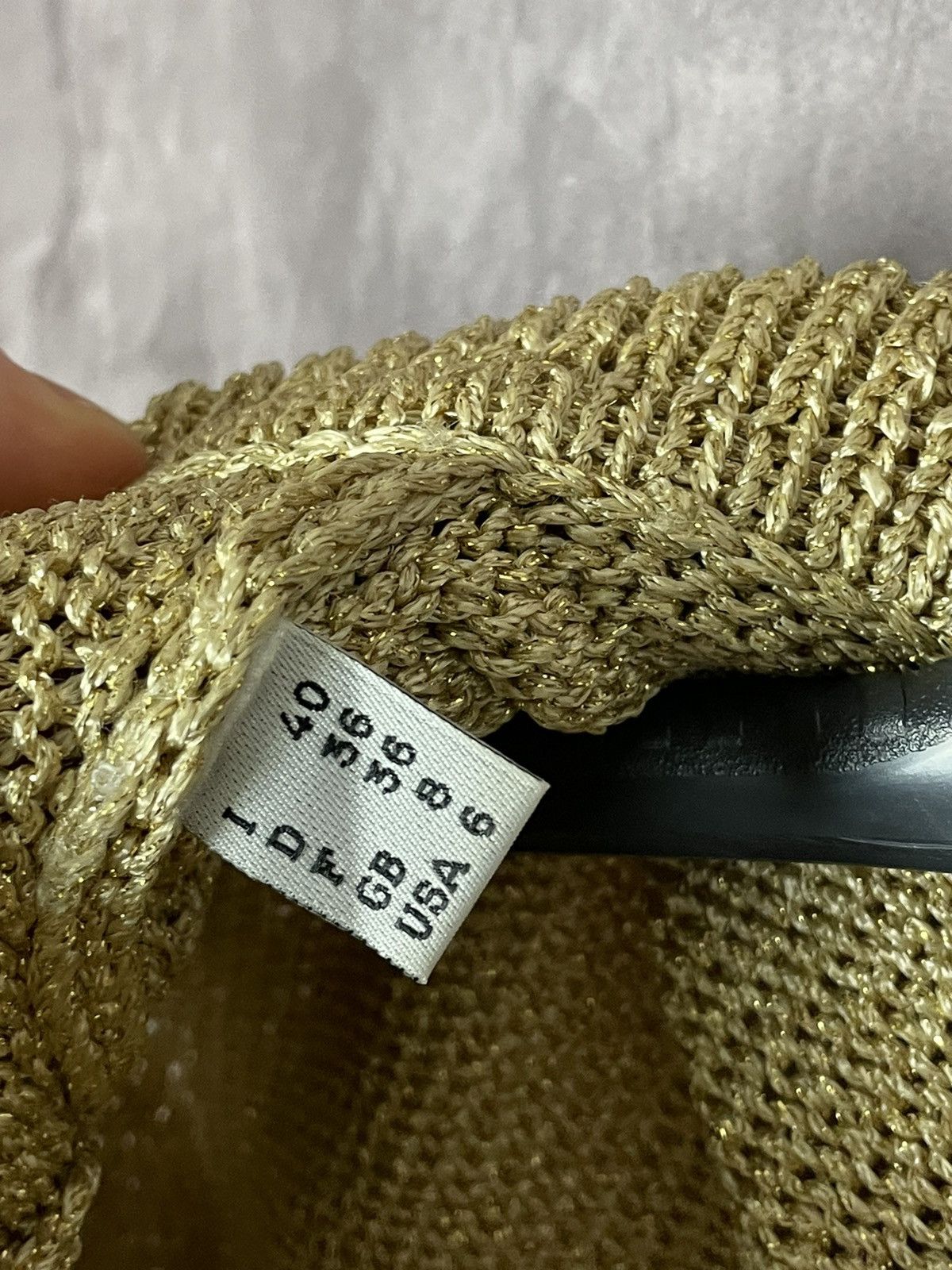Moschino × Vintage Moschino Cheap and Chic Golden Tweed Mini Blazer Size S / US 4 / IT 40 - 8 Thumbnail