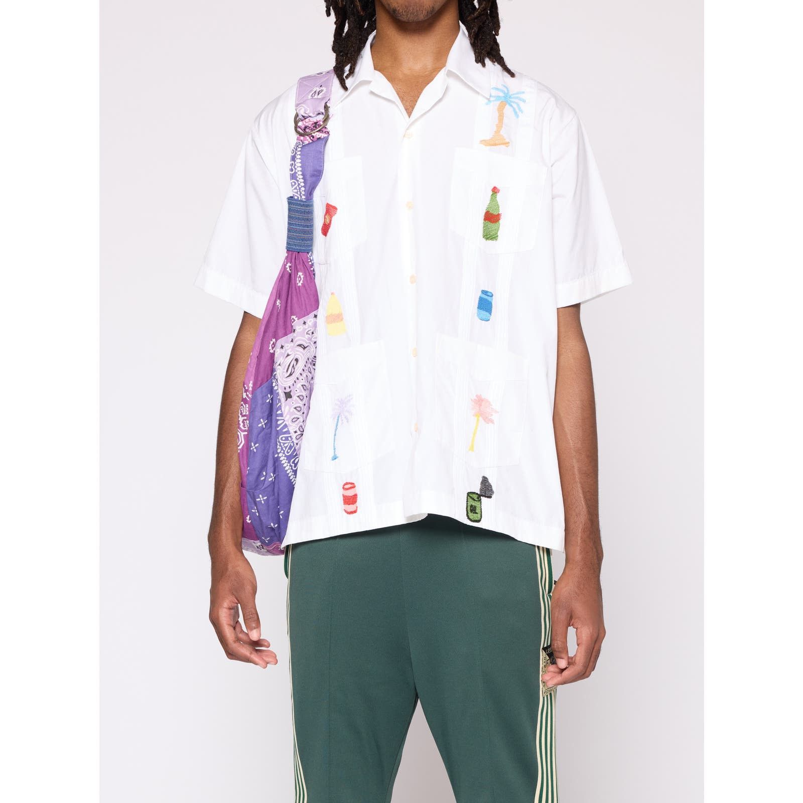 Image of Marni Embroidered Camp Shirt in White, Men's (Size XL)