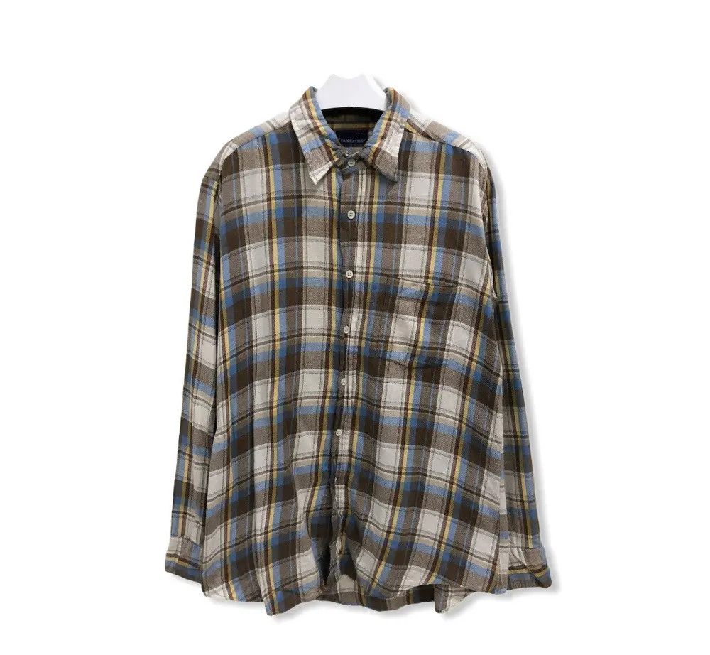 Flannel × Vintage Vintage Career Club Plaid Tartan Flannel Shirt 👕 Size US L / EU 52-54 / 3 - 1 Thumbnail