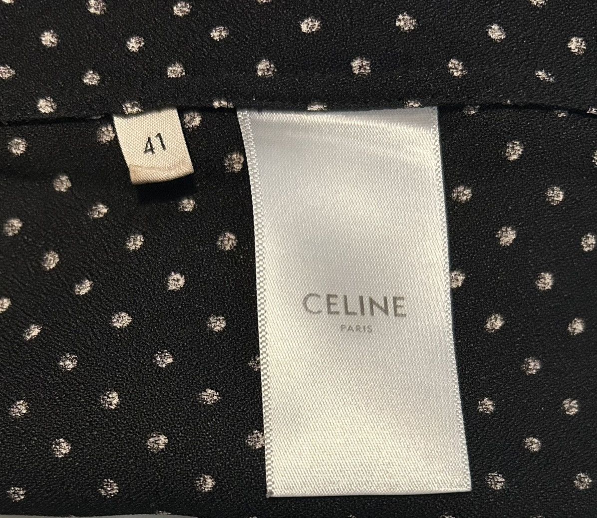 Celine Polka dot crepe button up hedi slimane Size US M / EU 48-50 / 2 - 5 Thumbnail