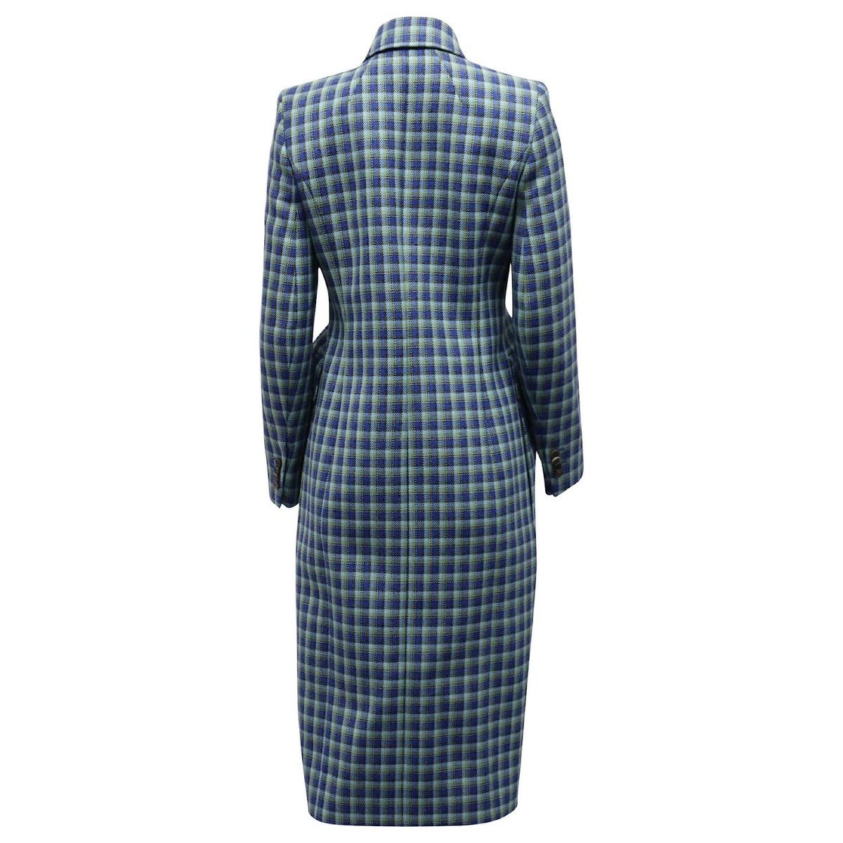 Balenciaga 🔥$3.4K VALUE🔥 Balenciaga Tweed Hourglass Wool Checked Coat Size XS / US 0-2 / IT 36-38 - 2 Thumbnail