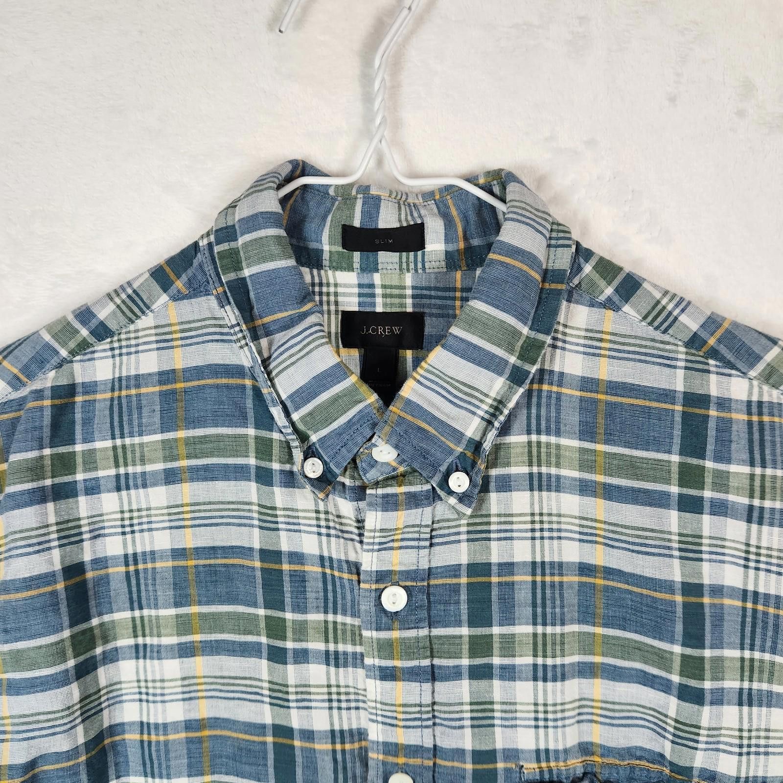 J.Crew J Crew Plaid Slim Fit Shirt Multicolor Size Large Size US L / EU 52-54 / 3 - 5 Thumbnail