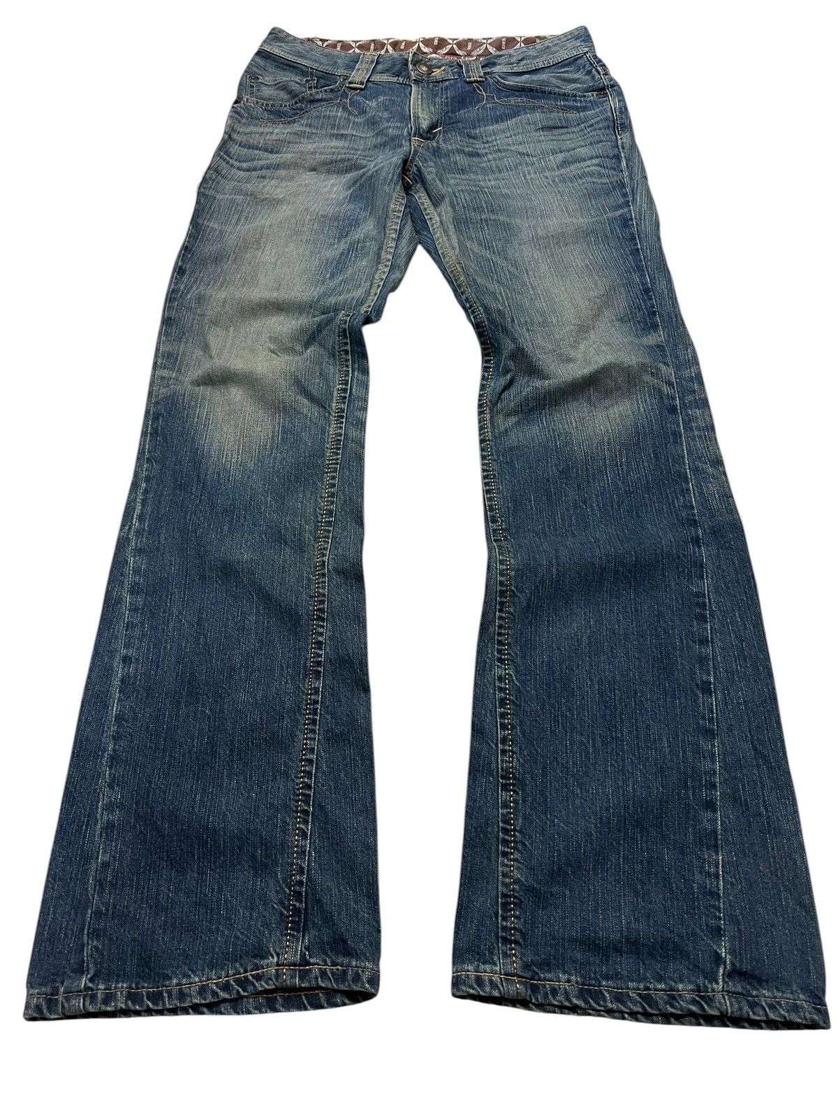Edwin 💥Flare💥Vintage Edwin XV Mud Wash Clawmark Jean Very Rare Size US 32 / EU 48 - 1 Thumbnail