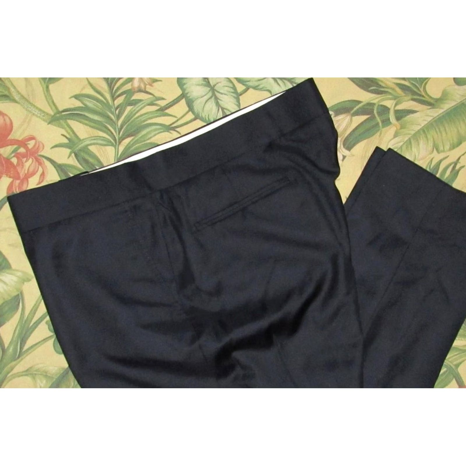Suitsupply Suitsupply Brescia Navy Blue Flat Front Dress Pants 46 x 30 Mens 46 Inseam 30 Wool Dress Pants Navy Blue Size 46R - 2 Thumbnail