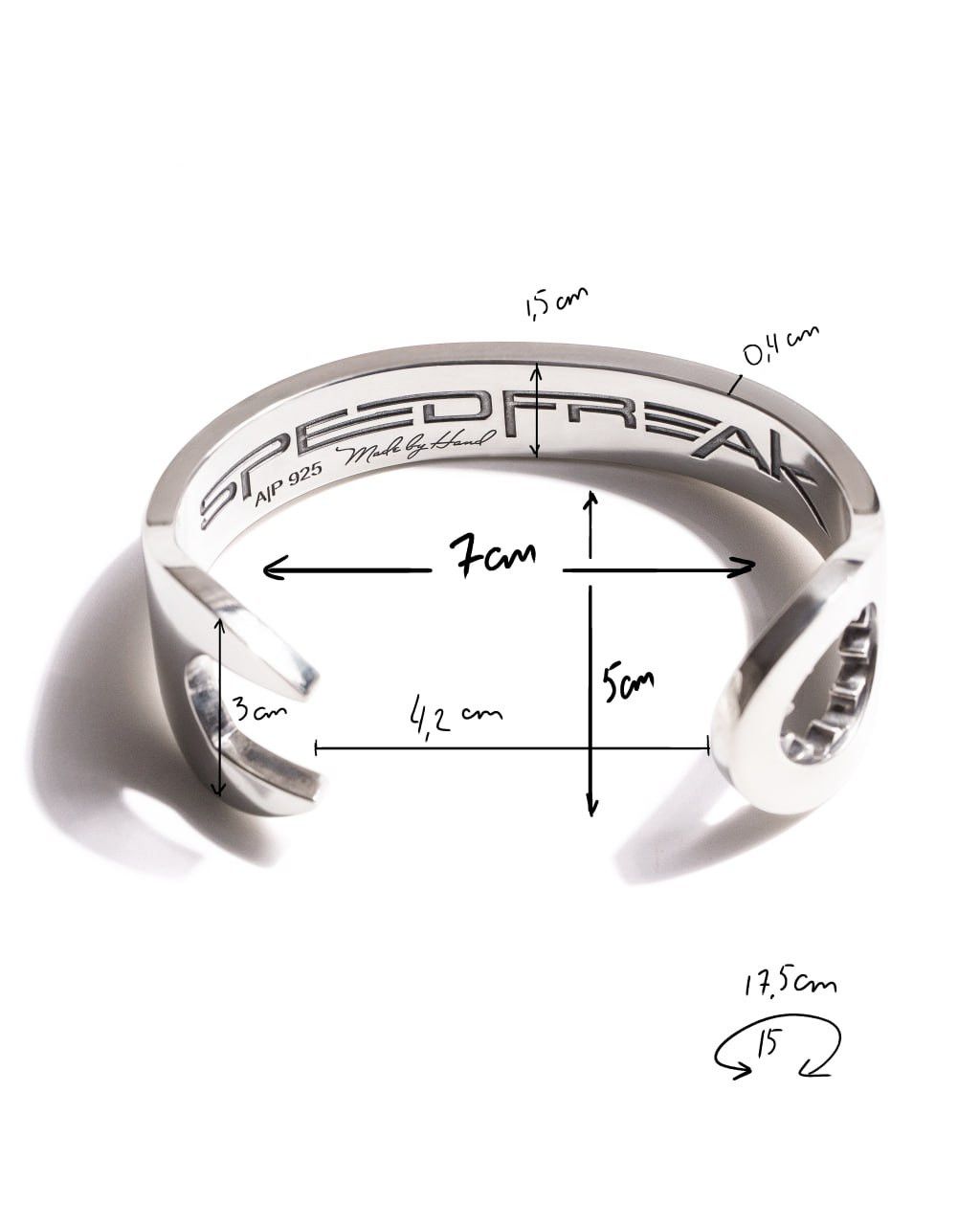 Other SPEEDFREAK / Handcrafted silver cuff bracelet Size ONE SIZE - 8 Thumbnail
