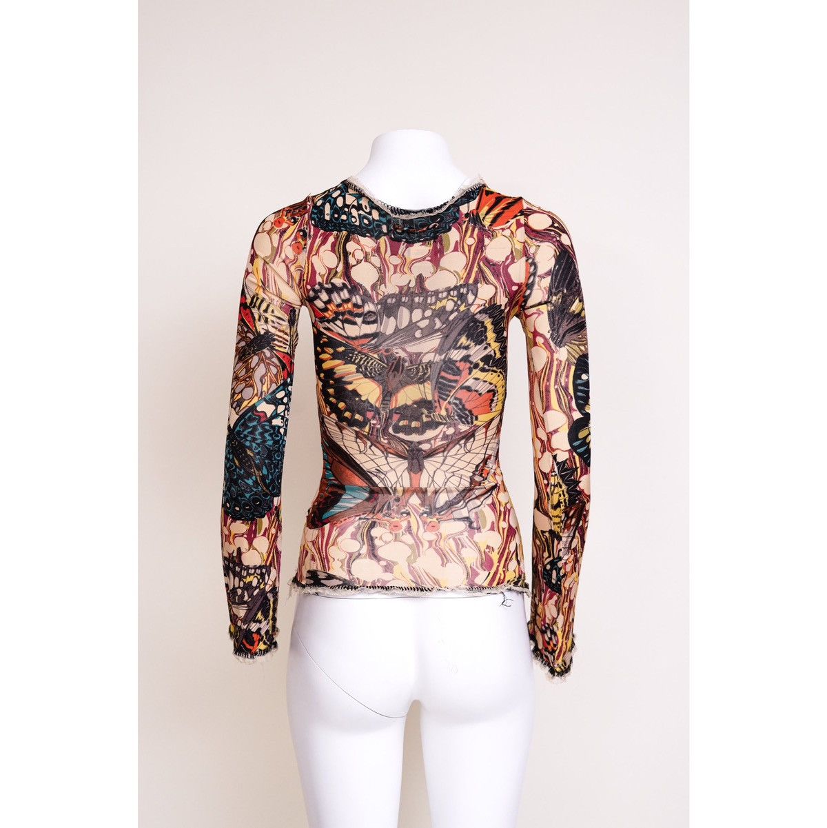 Jean Paul Gaultier Jean Paul Gaultier Butterfly Tie-Up Mesh Long Sleeve Top Size S / US 4 / IT 40 - 5 Thumbnail