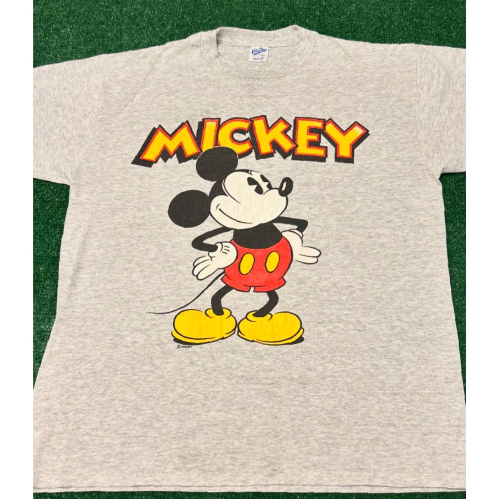 Disney VINTAGE 90s Disney Mickey Mouse Cartoon Classic Logo VTG Shirt Mens L Gray Short Sleeve T-Shirt Size US L / EU 52-54 / 3 - 3 Thumbnail