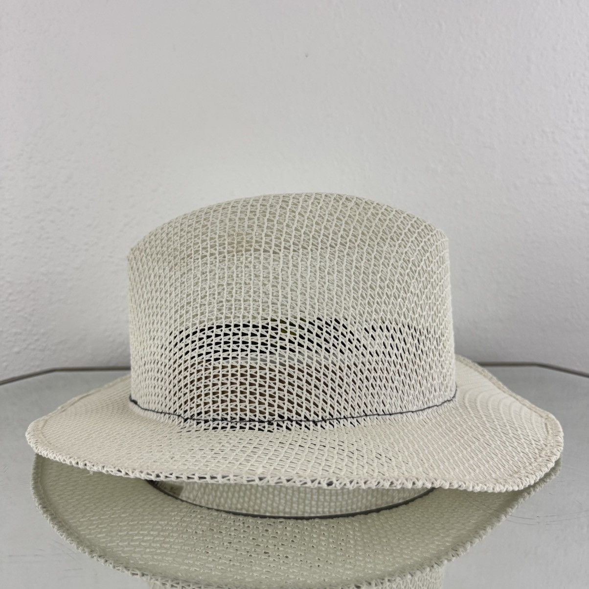 Vintage Sombreros Super Finos Del Centro Vintage White Fedora Hat Size ONE SIZE - 3 Thumbnail