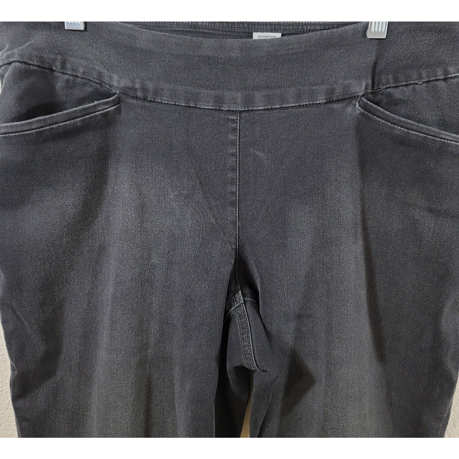 Other Westbound Woman Black "Faded" Pull On Jeans 14WR Lightweight Size 36" / US 14 / IT 50 - 1 Thumbnail