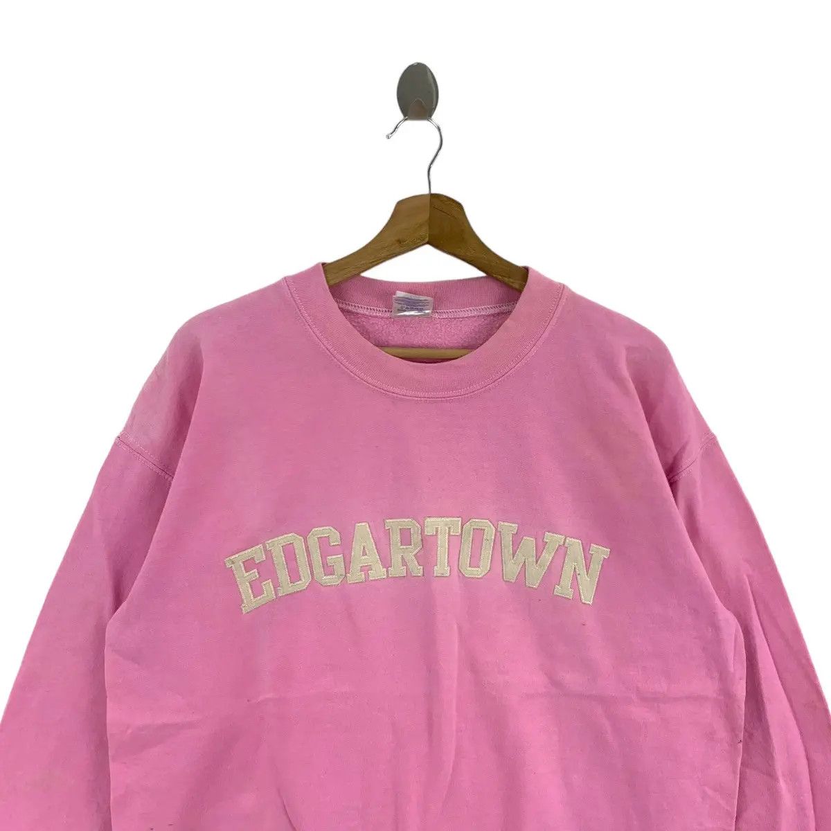 Vintage Vtg EDGARTOWN MASSACHUSETTS Pink Sweatshirt Pullover Jumper Size M / US 6-8 / IT 42-44 - 3 Thumbnail